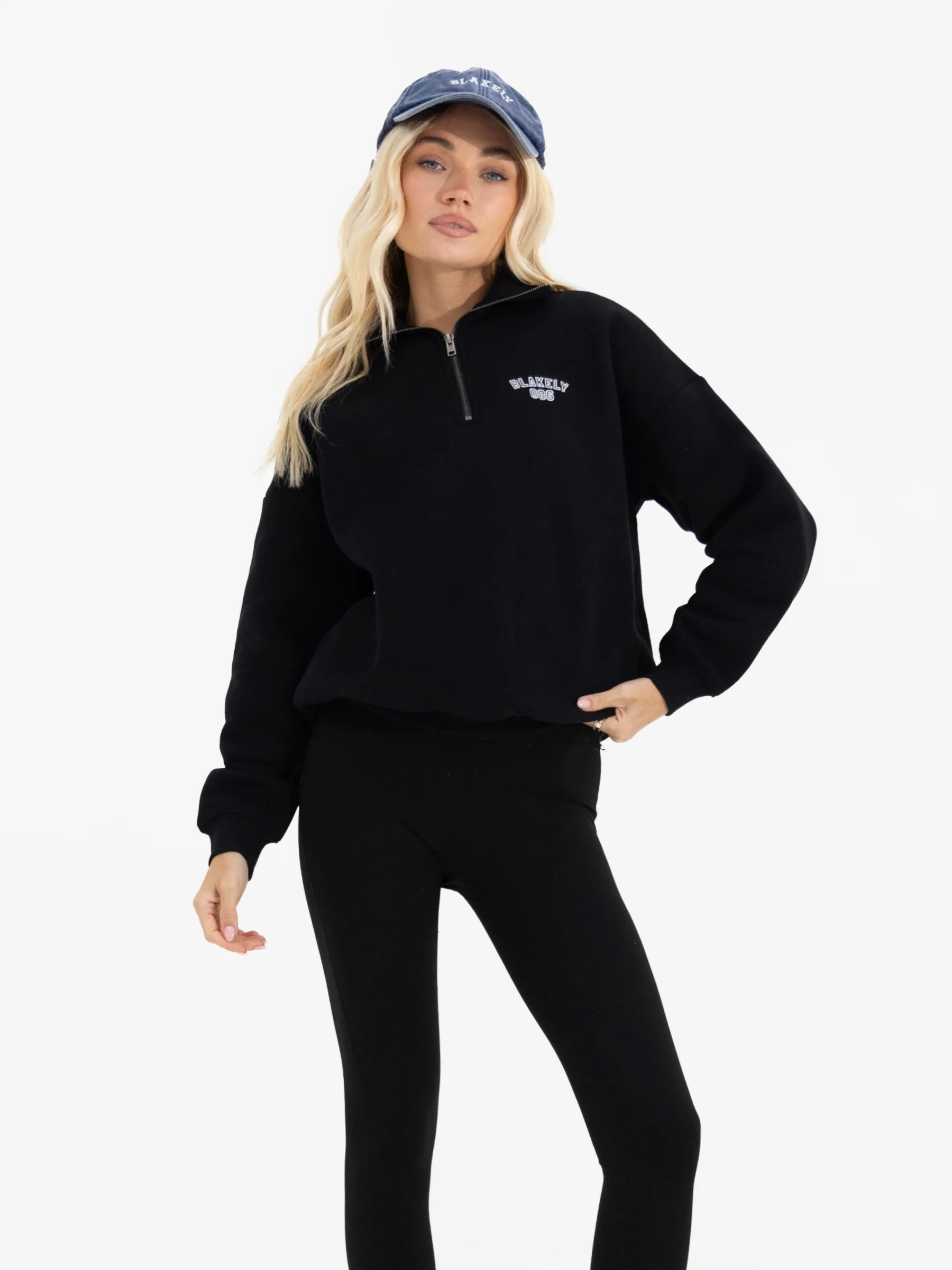 Alexis 1/4 Zip Jumper - Black - Image 6
