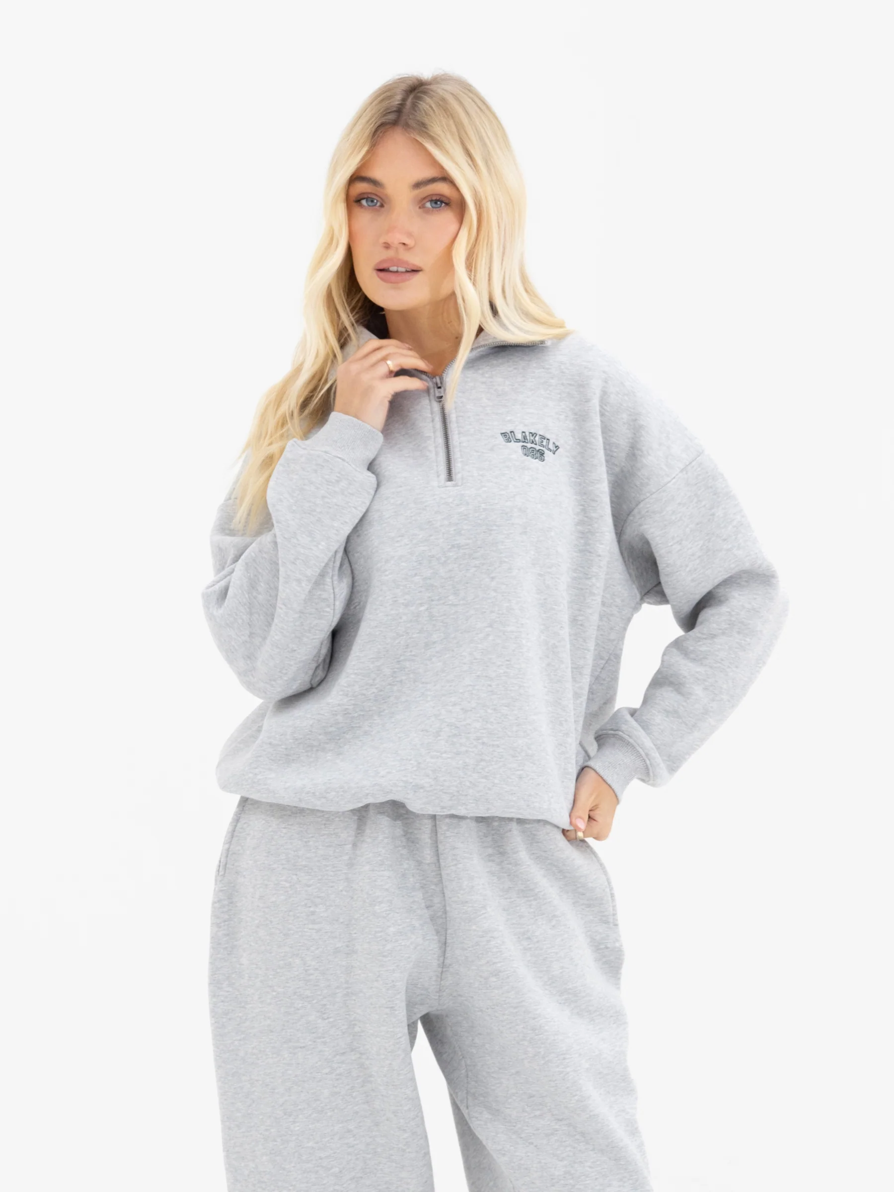 Alexis 1/4 Zip Jumper - Marl Grey