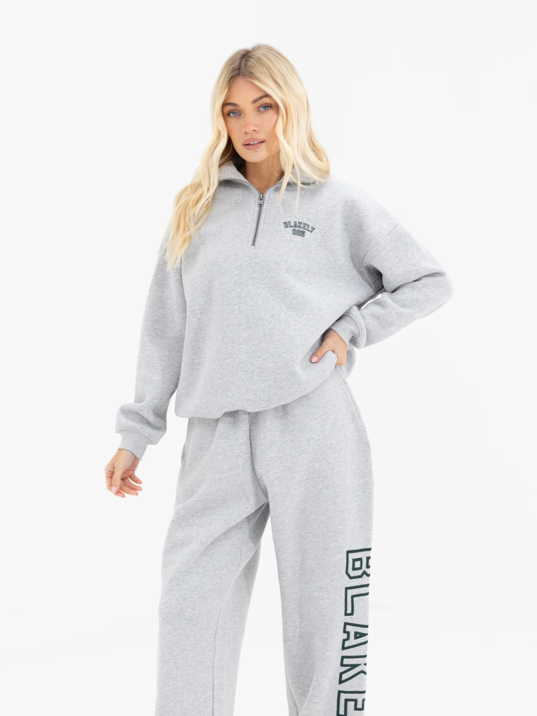 Alexis 1/4 Zip Jumper - Marl Grey - Image 2