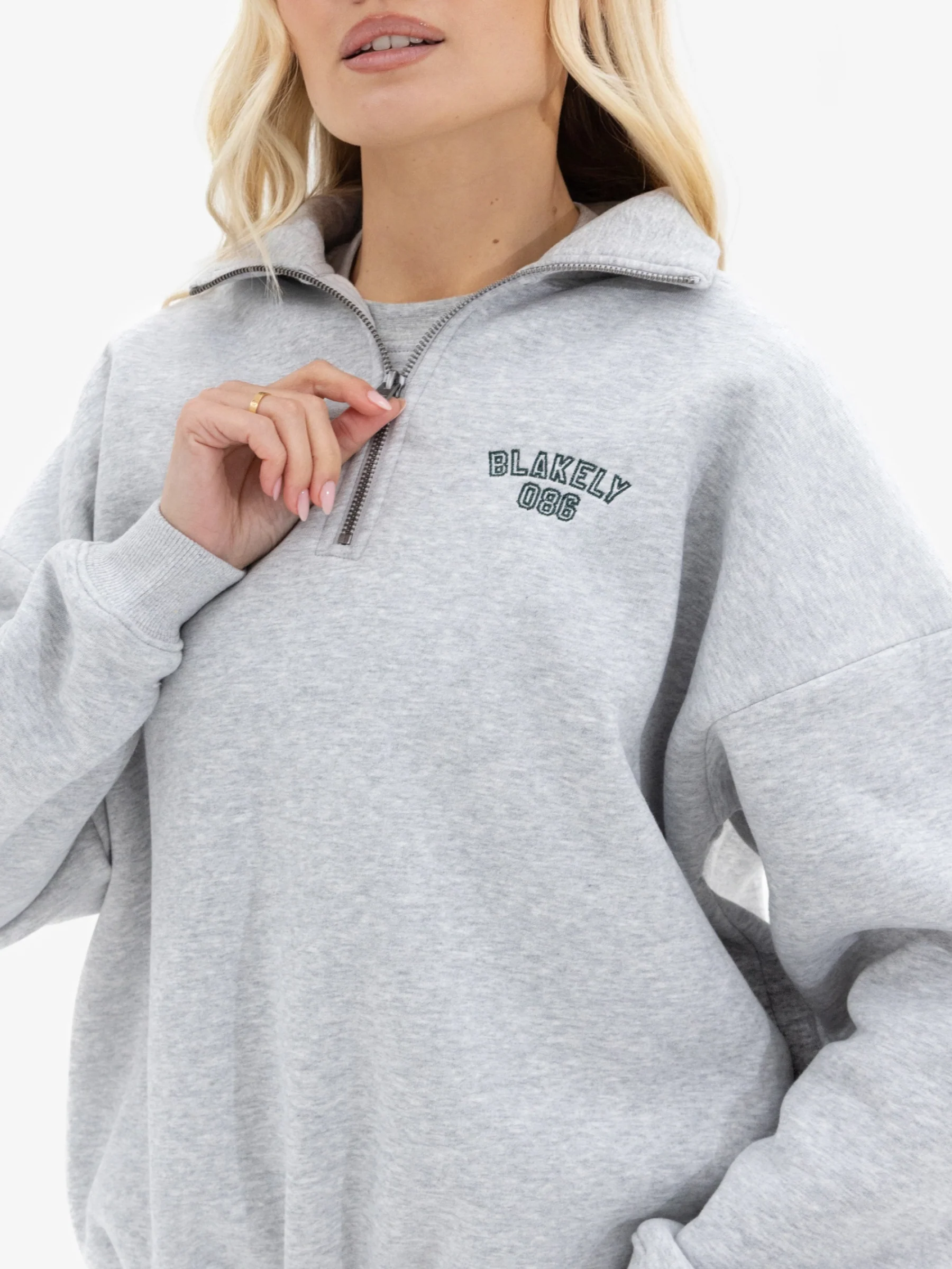 Alexis 1/4 Zip Jumper - Marl Grey - Image 5