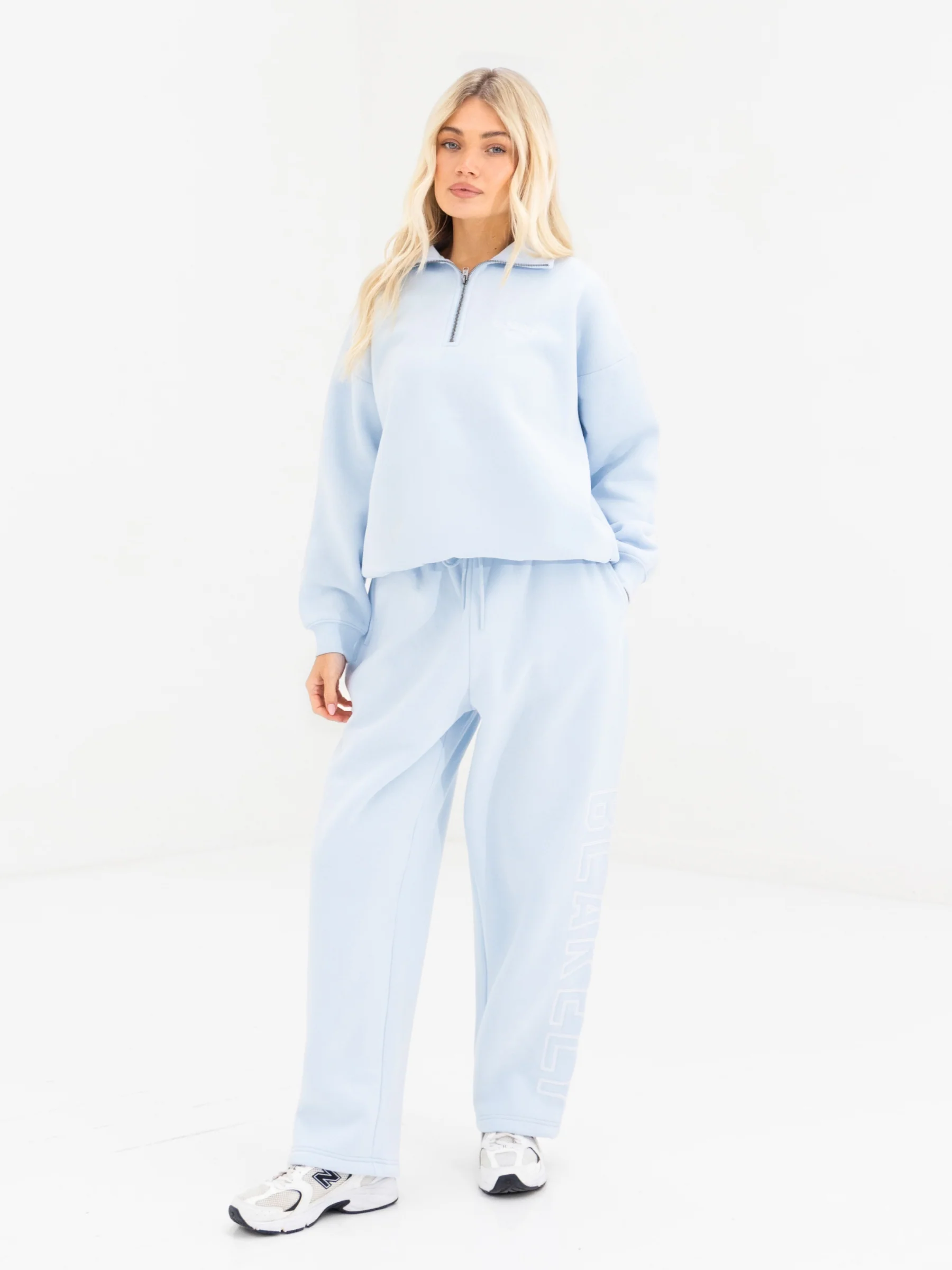 Alexis 1/4 Zip Jumper - Powder Blue - Image 3
