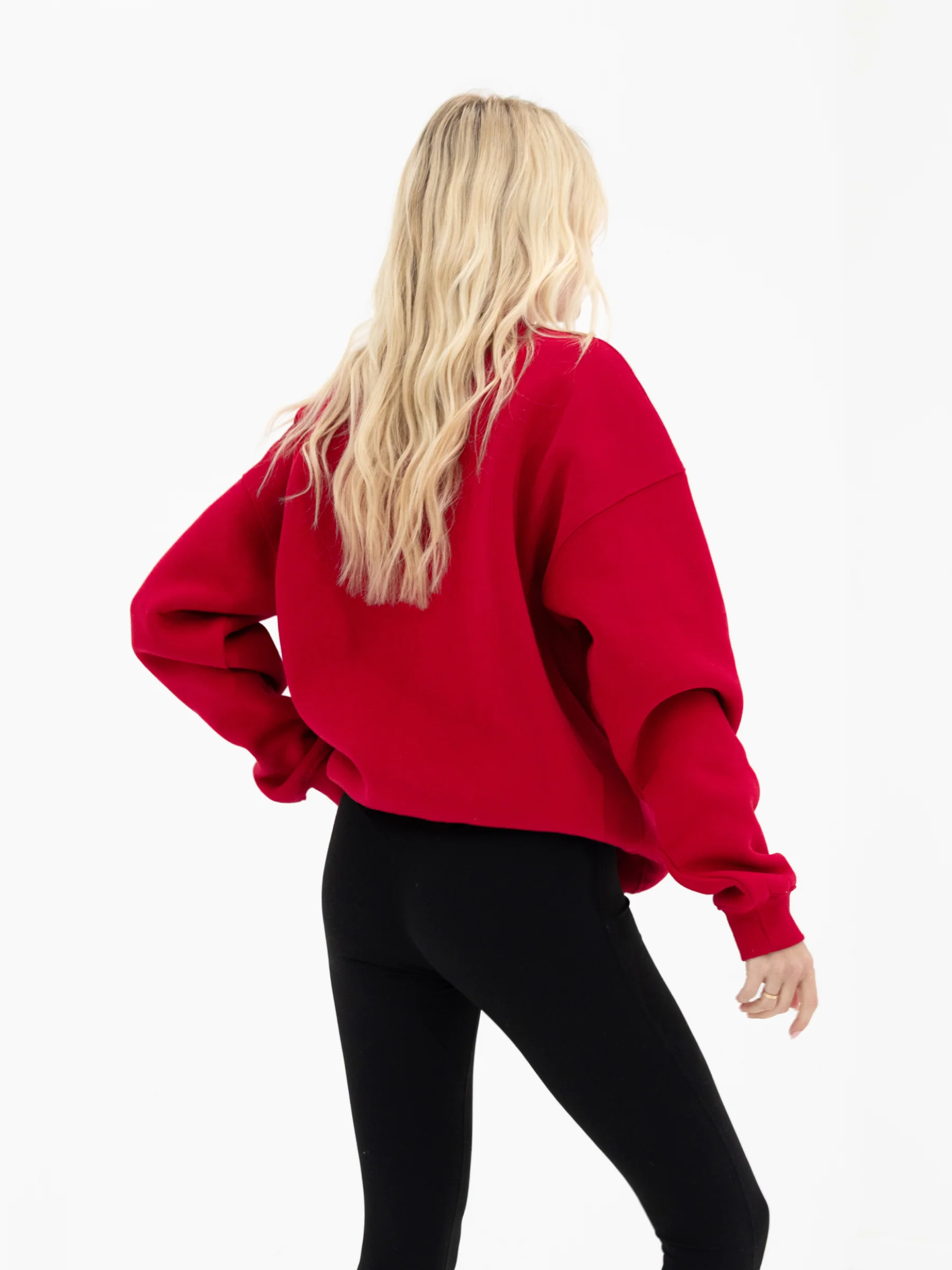 Alexis Oversized Jumper - Cherry Red - Image 2