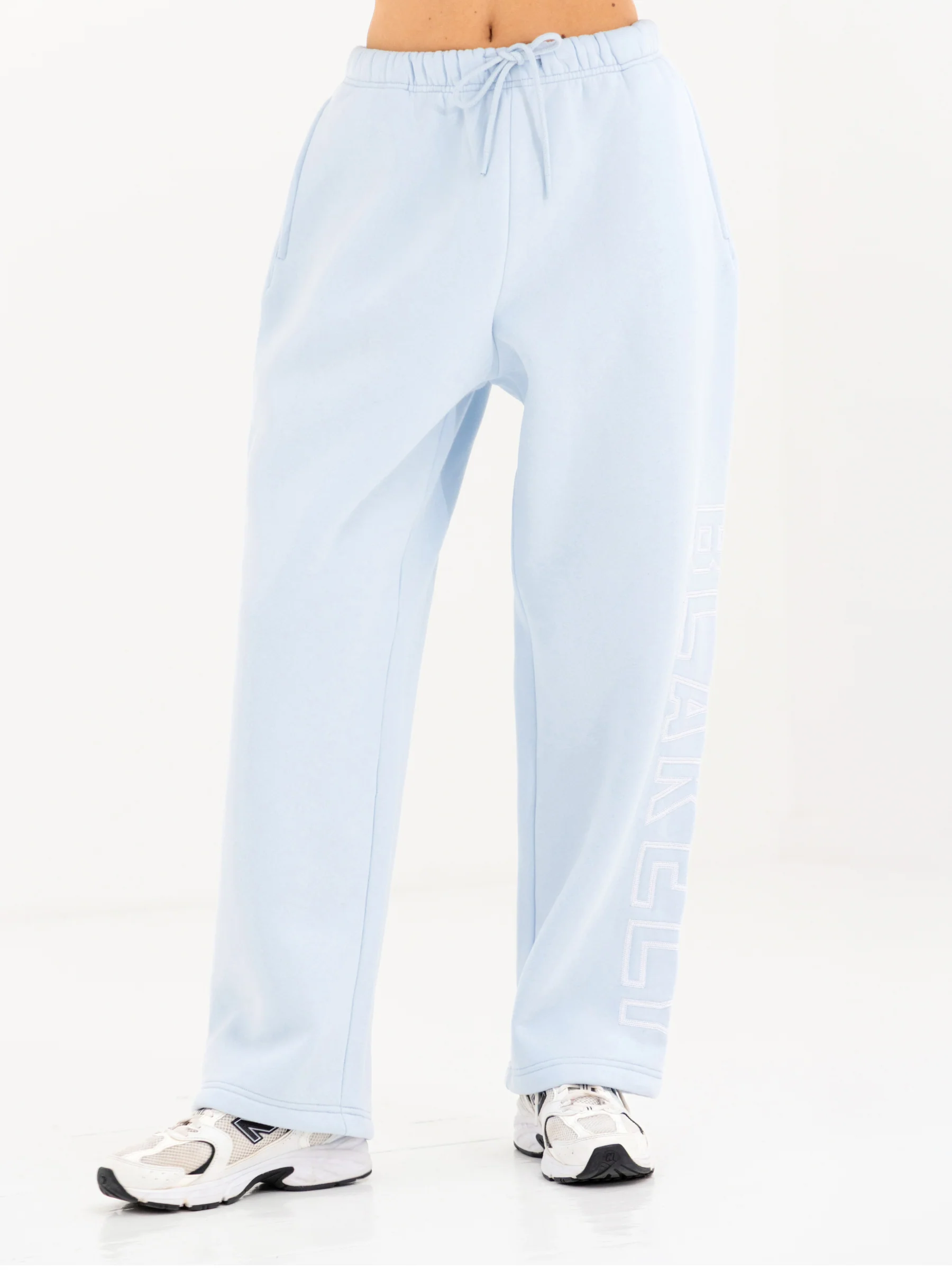 Alexis Wide Leg Sweatpants - Powder Blue