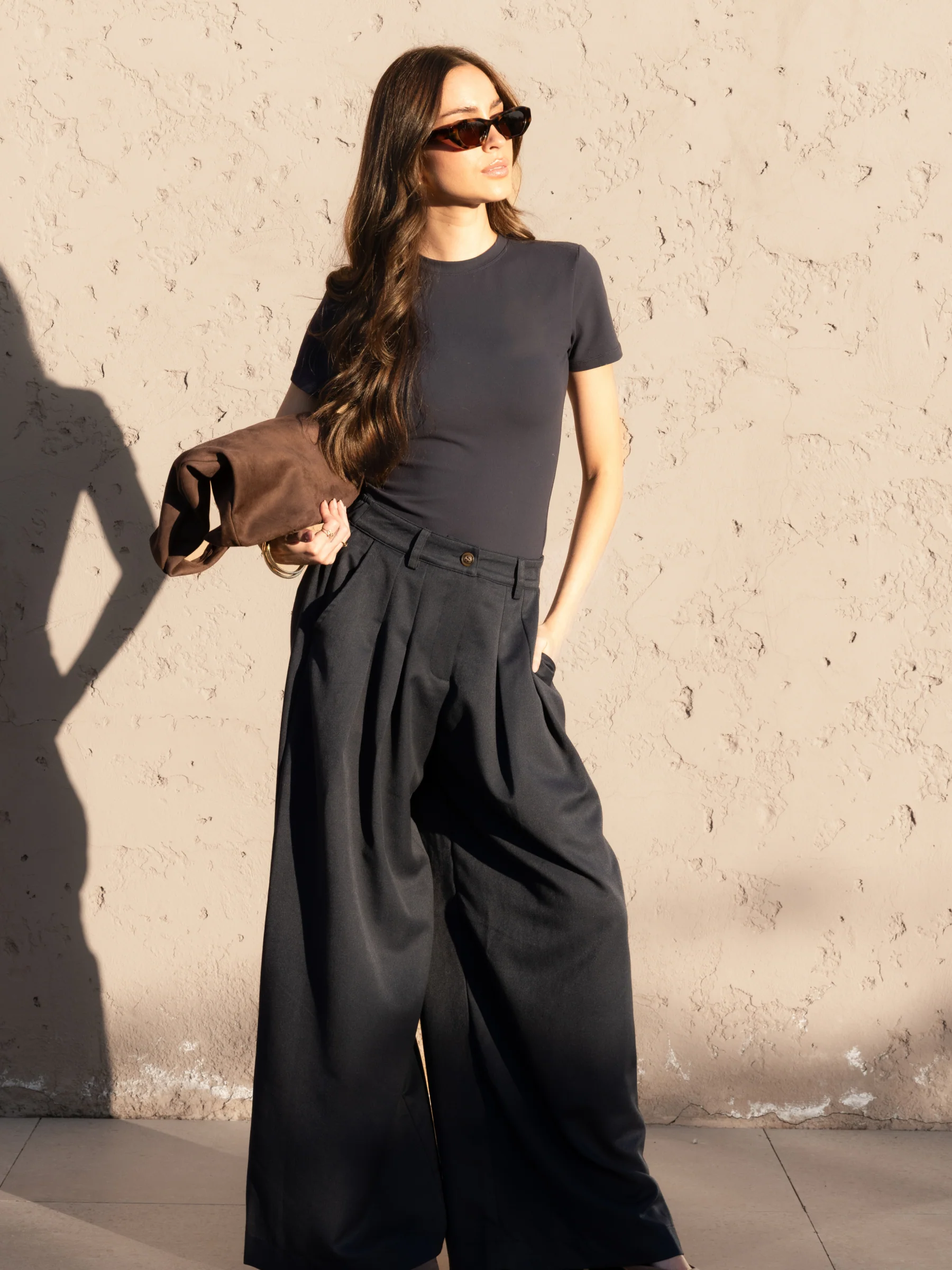 Ali Pleated Trousers - Black - Image 4