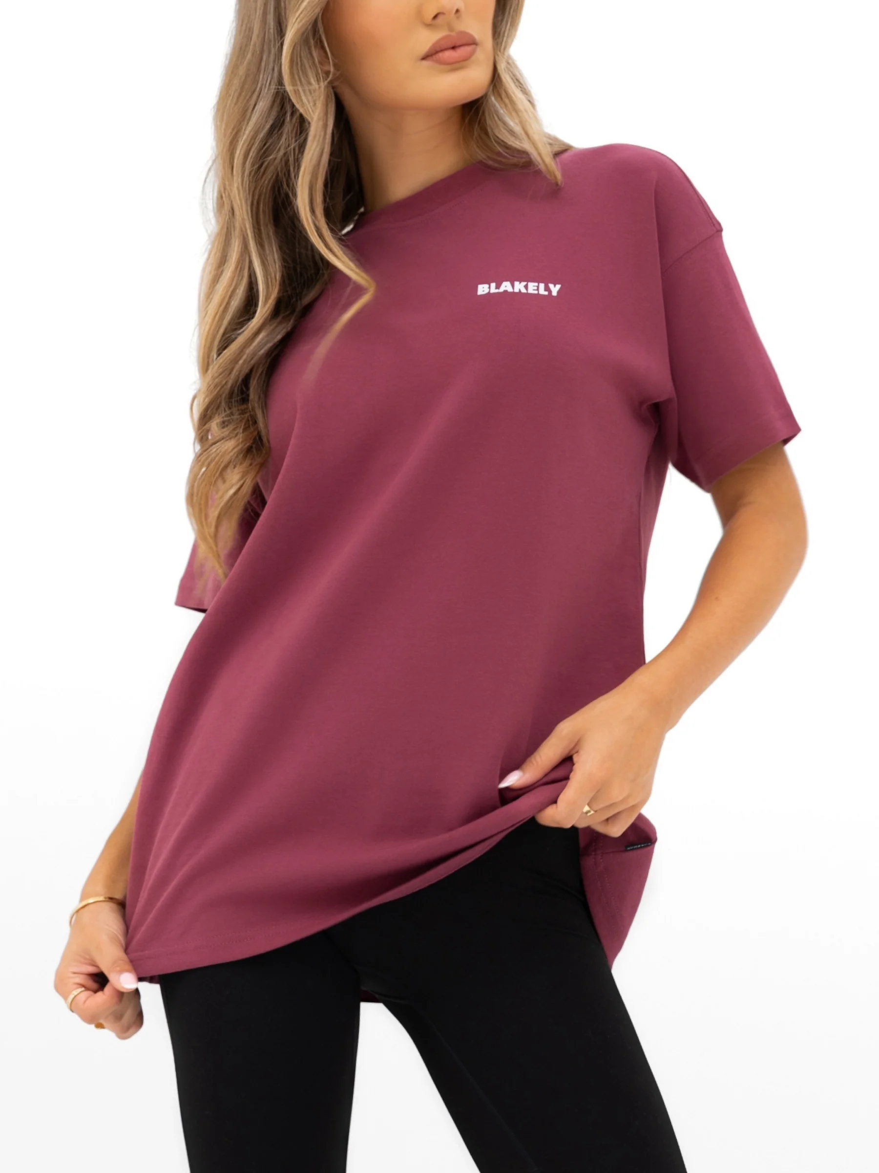 Amelie Oversized T-Shirt - Dark Pink - Image 6