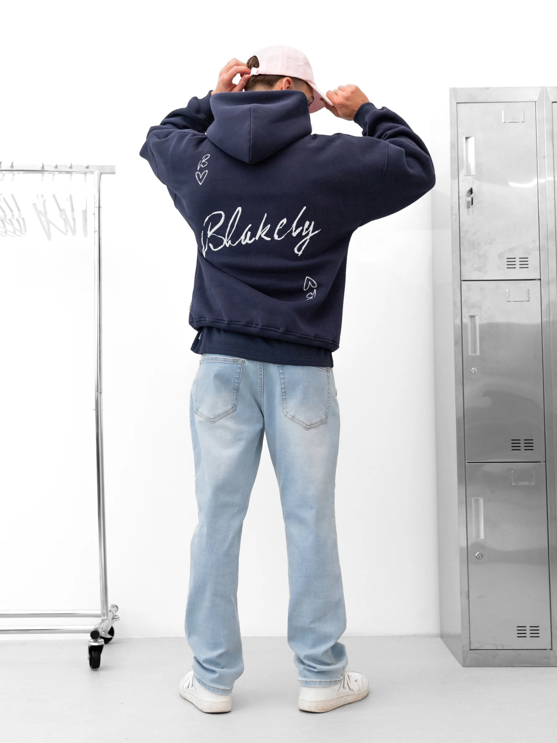 Amos Relaxed Hoodie - True Navy - Image 3