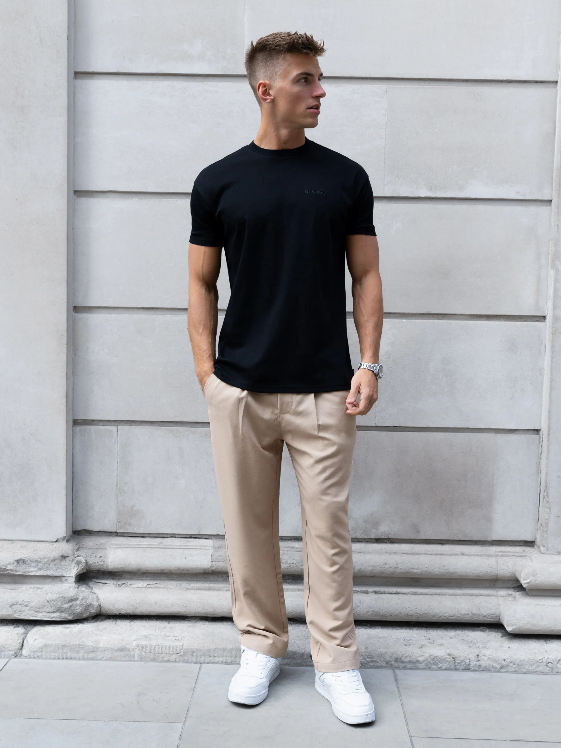 Anston Stretch Chinos - Tan - Image 3