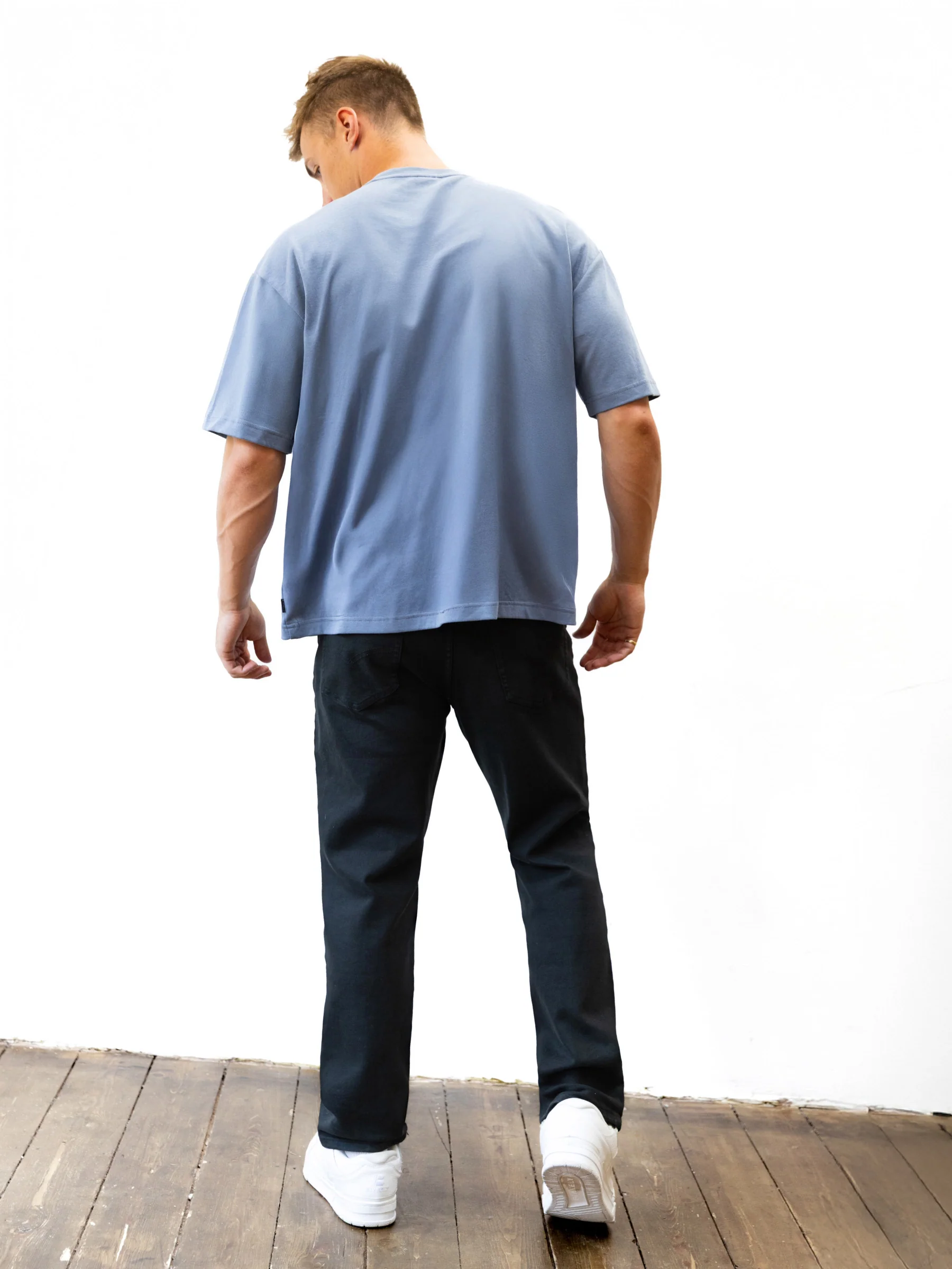 Apex 610 Unfitted T-Shirt - Dusty Blue - Image 4