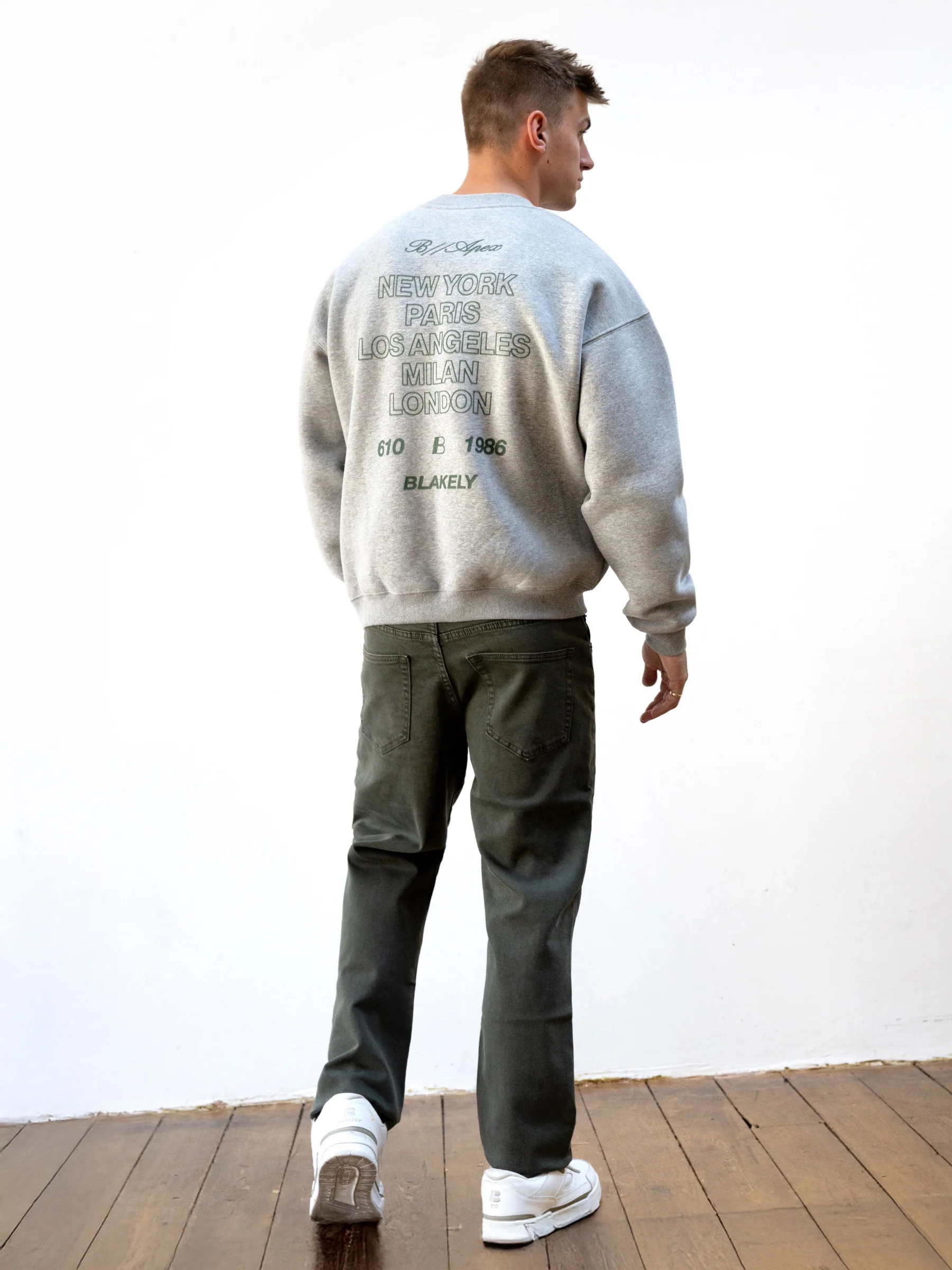 Apex City Relaxed Jumper - Marl Grey - Image 3