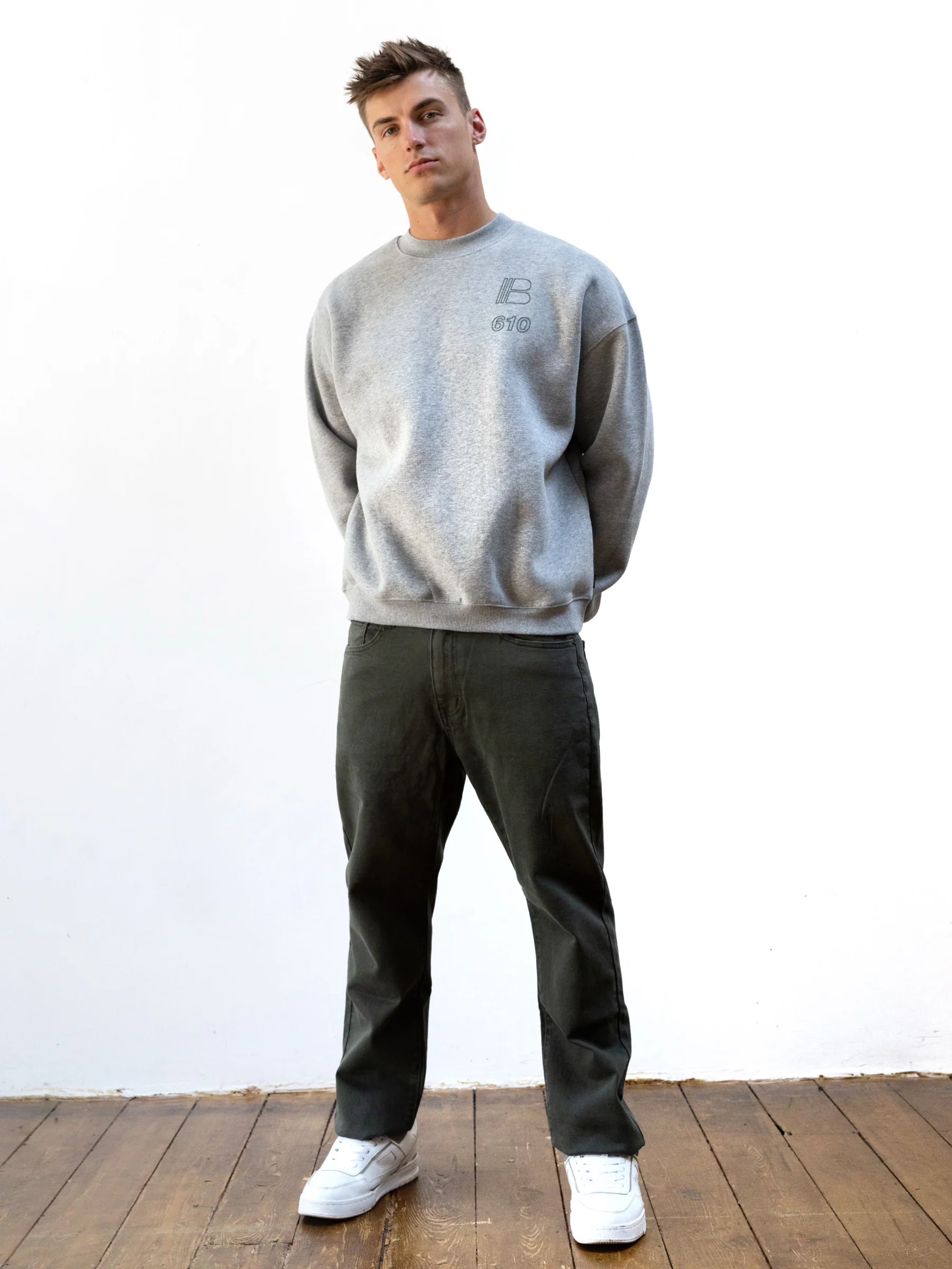 Apex City Relaxed Jumper - Marl Grey - Image 4
