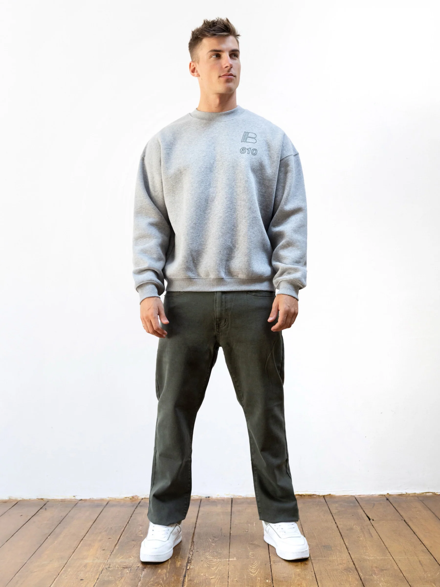 Apex City Relaxed Jumper - Marl Grey - Image 6