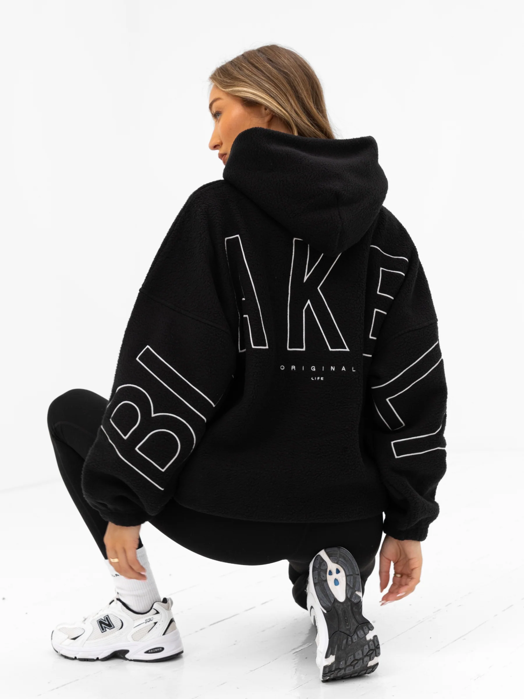 Borg Isabel Oversized Hoodie - Black - Image 6