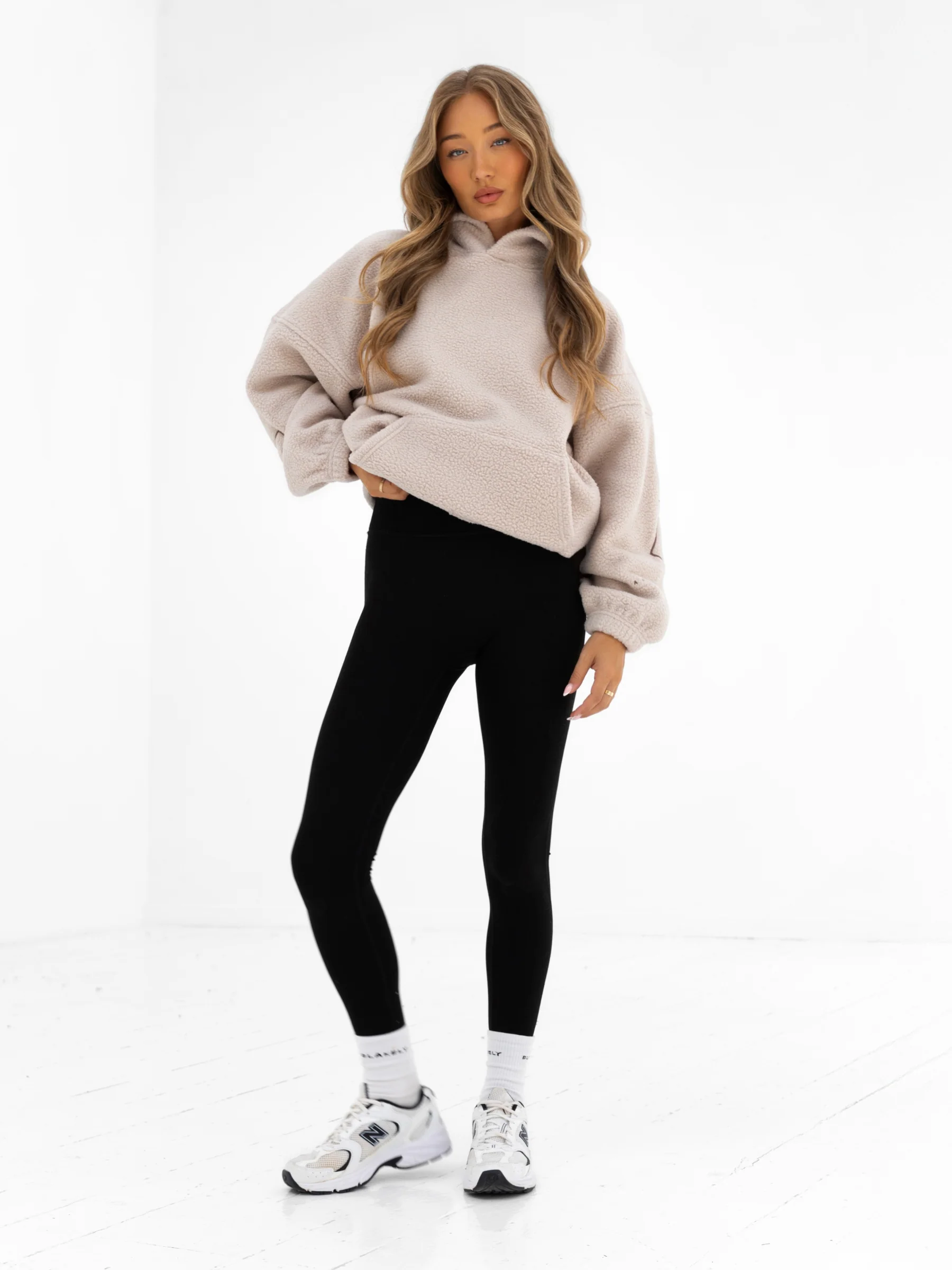 Borg Isabel Oversized Hoodie - Tan - Image 4