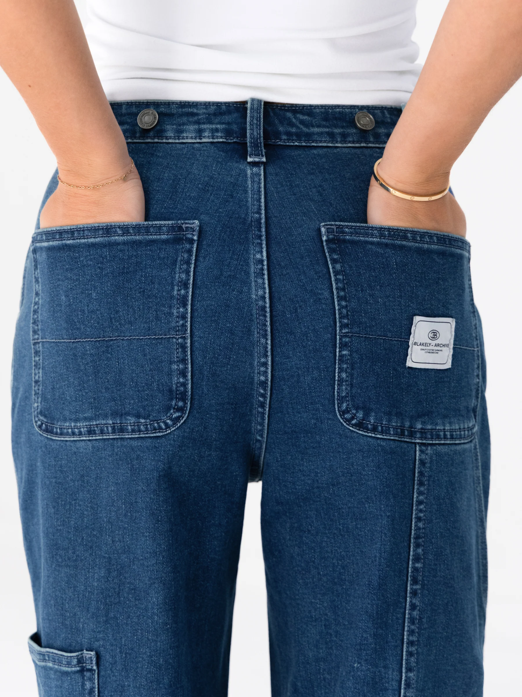 Blakely Carpenter Jeans - Dark Blue Wash - Image 5