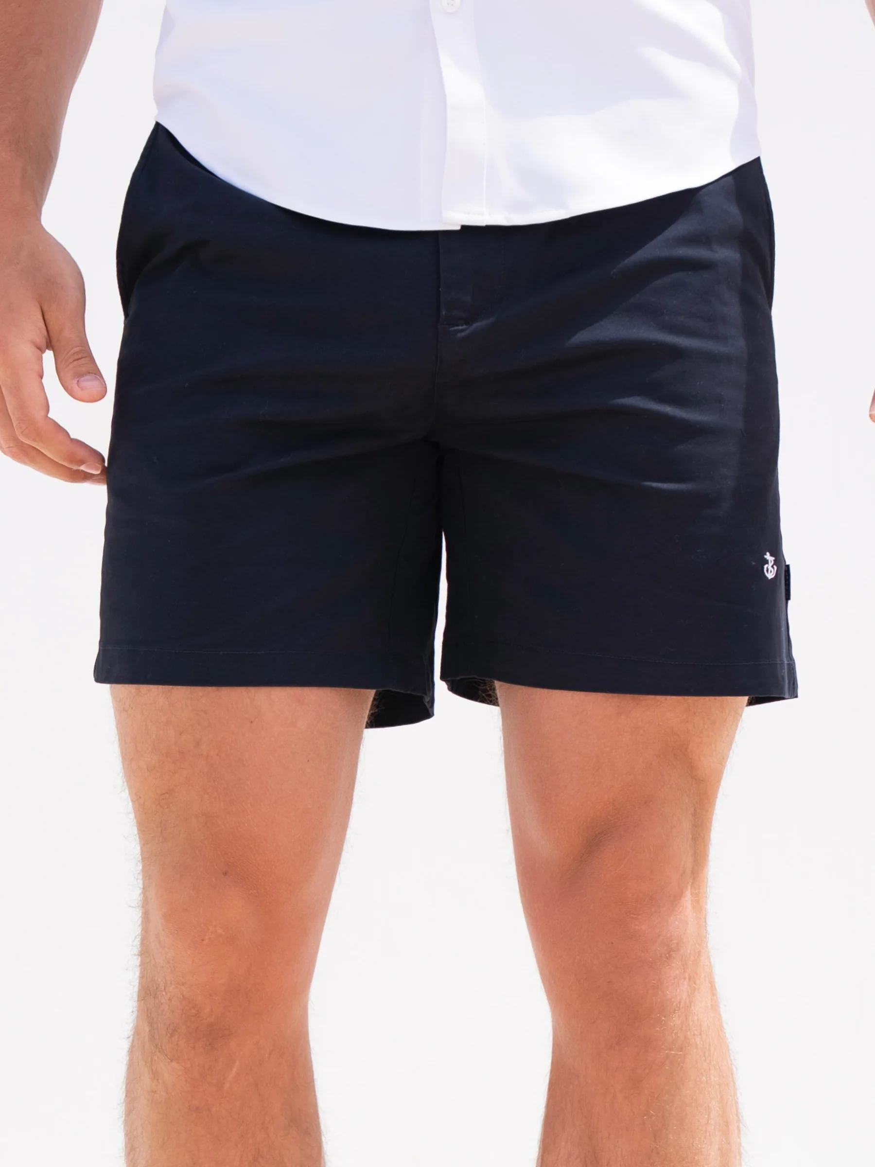Stretch Chino Shorts - Navy - Image 6