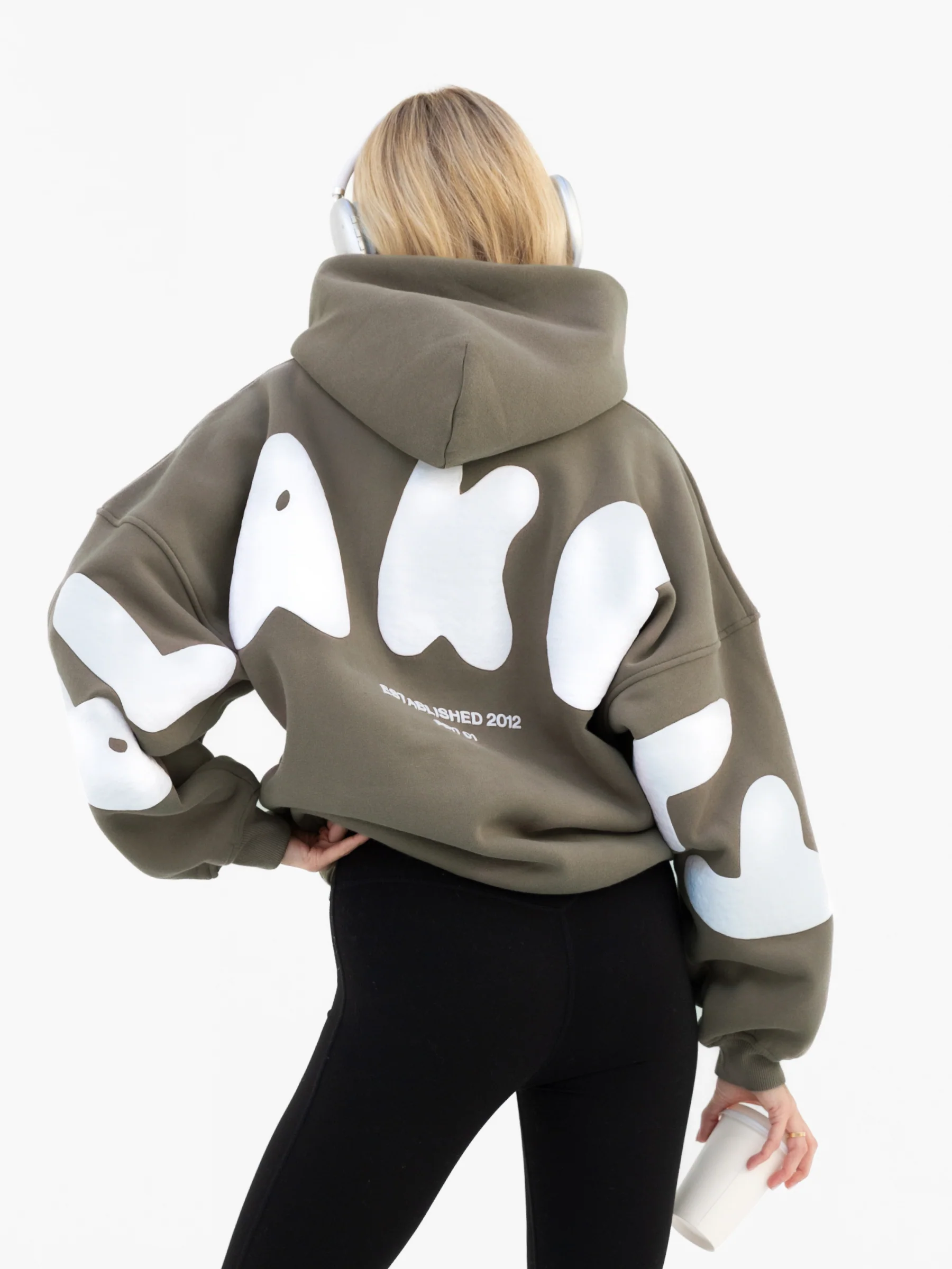 Cloud Isabel Oversized Hoodie - Safari Green - Image 5