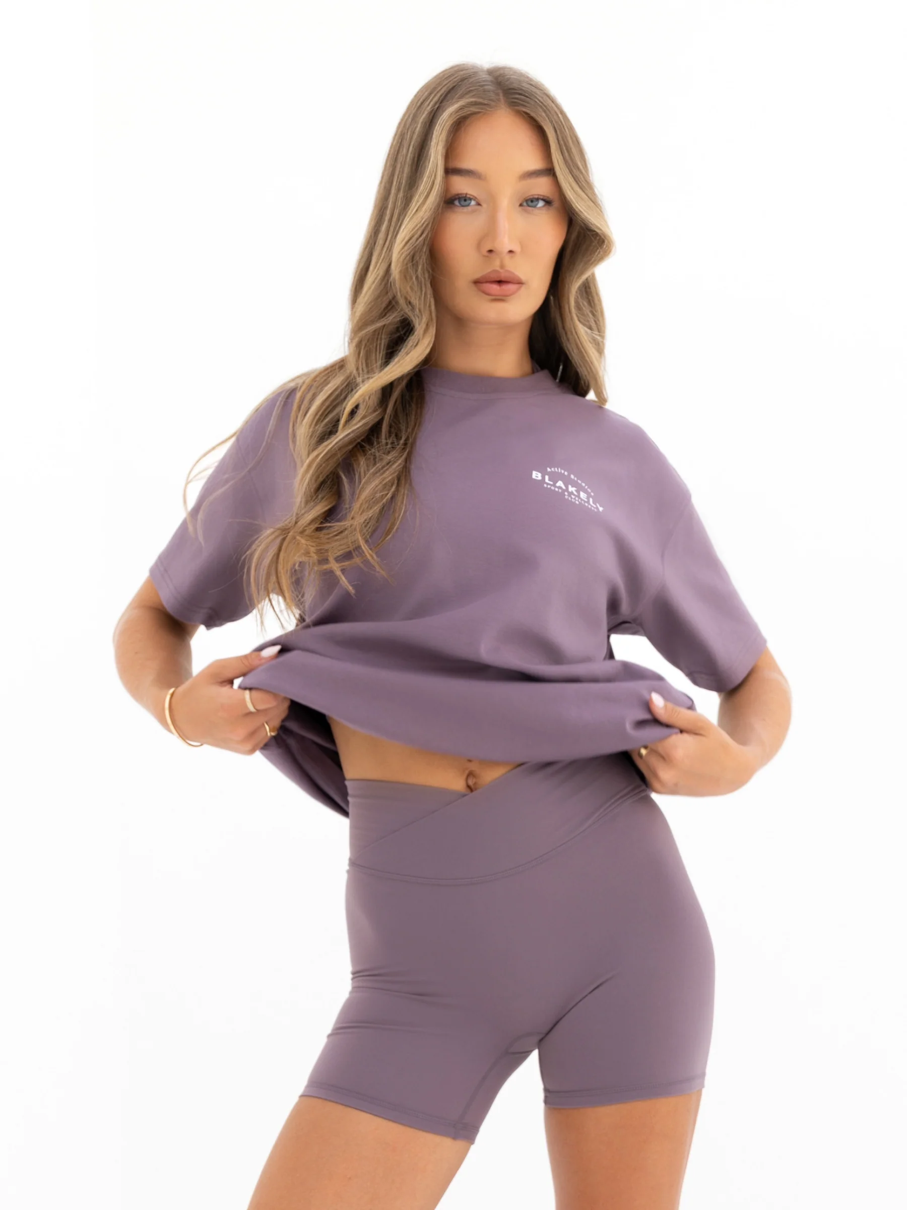 Curved Active Studios Oversized T-Shirt - Grape - Image 6