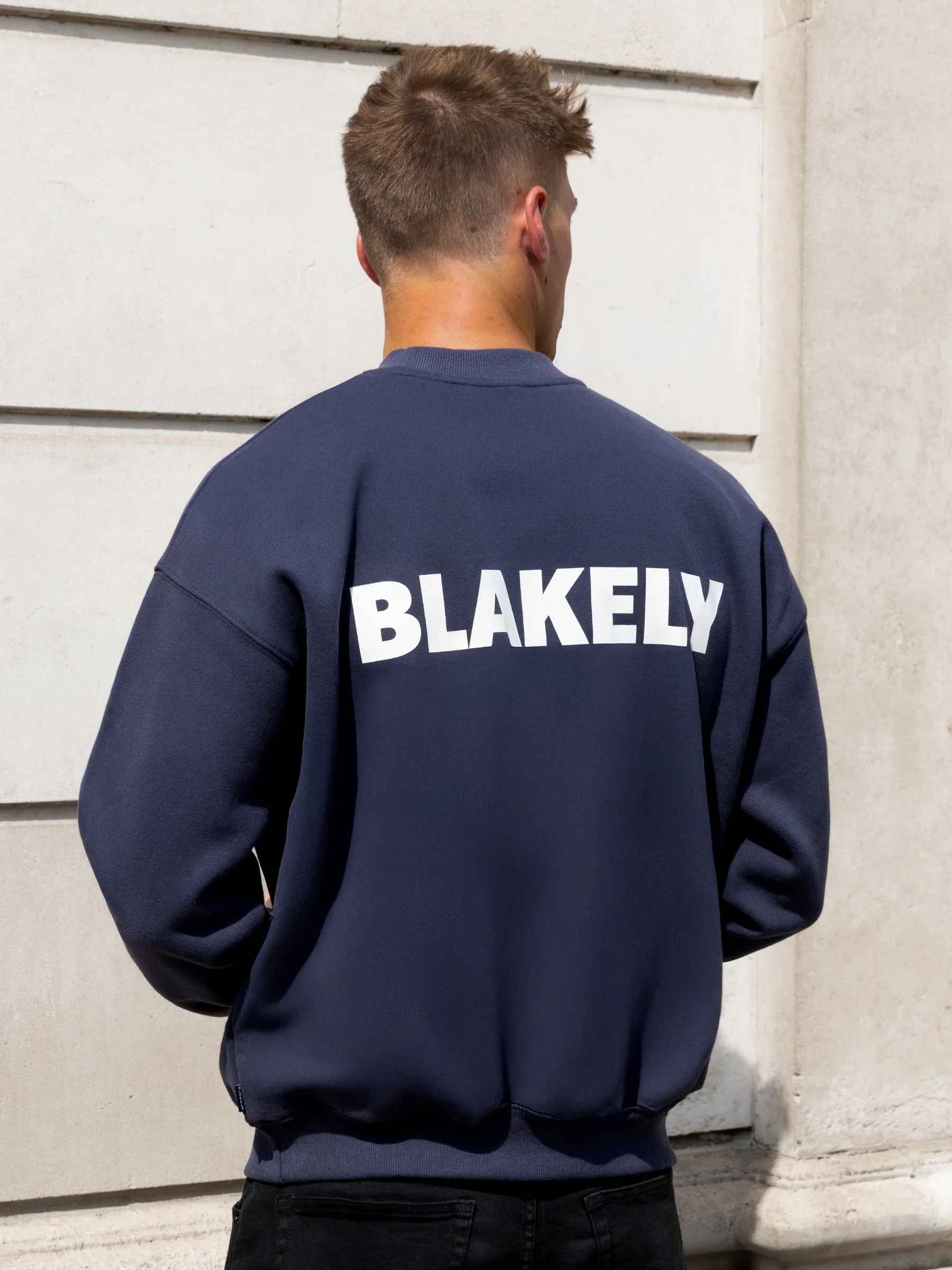 Declan Relaxed Jumper - True Navy - Image 4