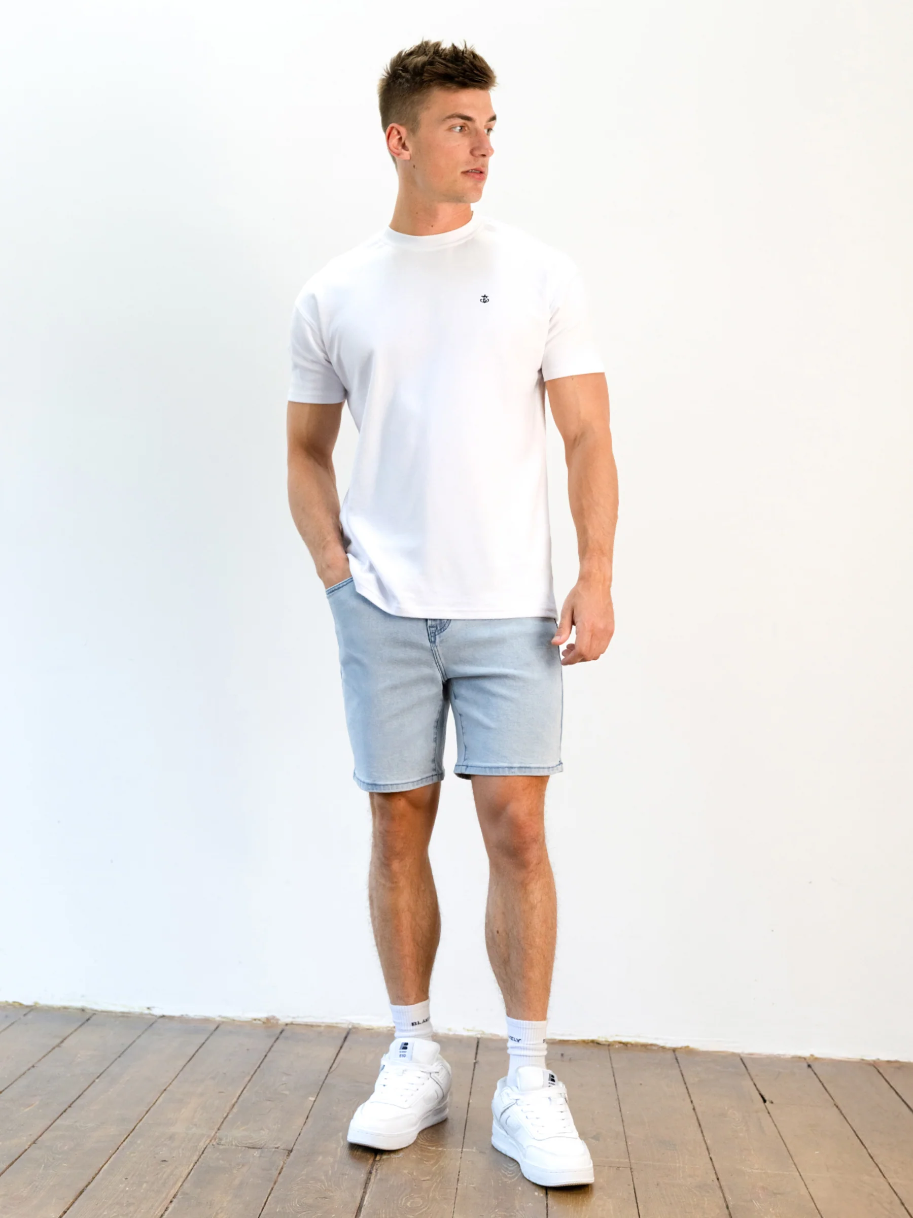 Blakely Denim Shorts - Blue - Image 5