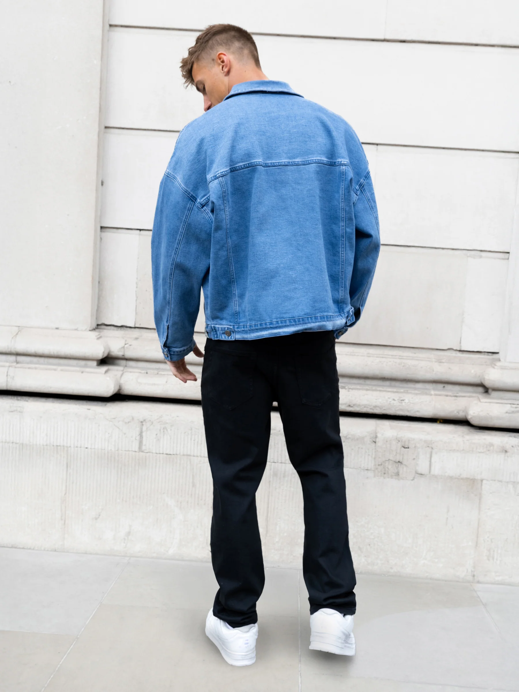 Blakely Denim Trucker Jacket - Blue - Image 4