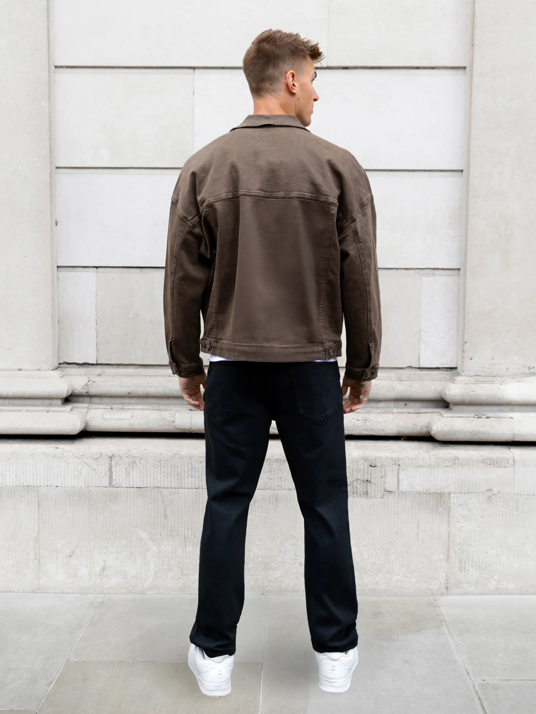 Blakely Denim Trucker Jacket - Brown - Image 4
