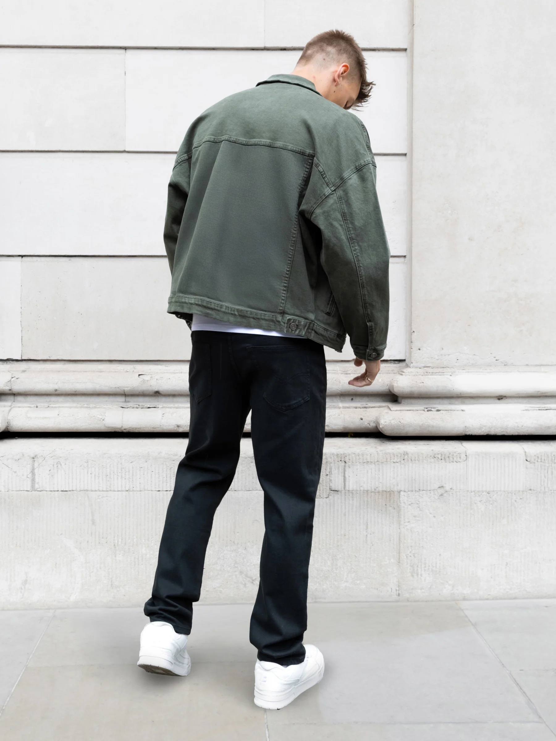 Blakely Denim Trucker Jacket - Olive Green - Image 4