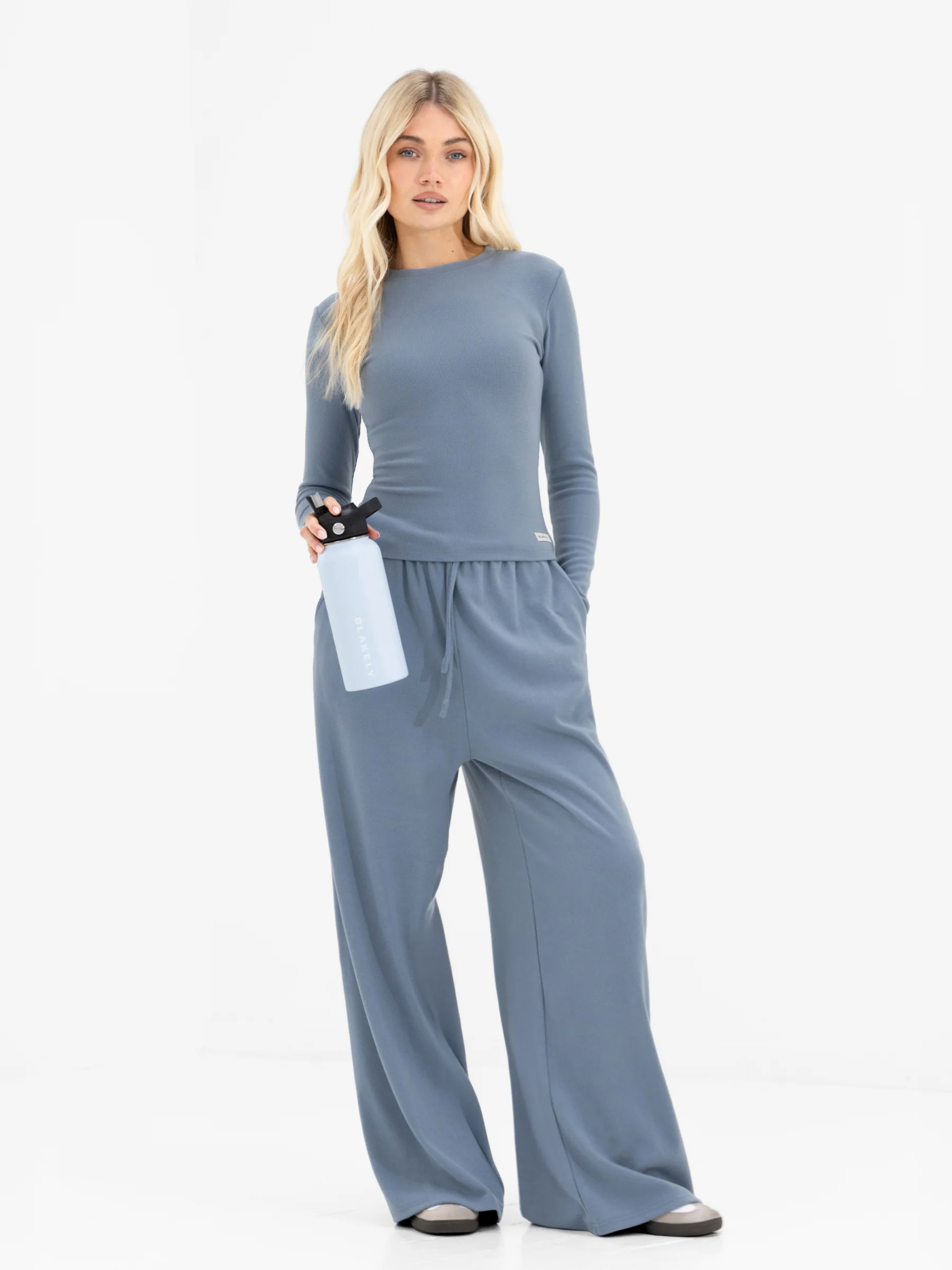 Ebony Long Sleeve Top - Dusty Blue - Image 5