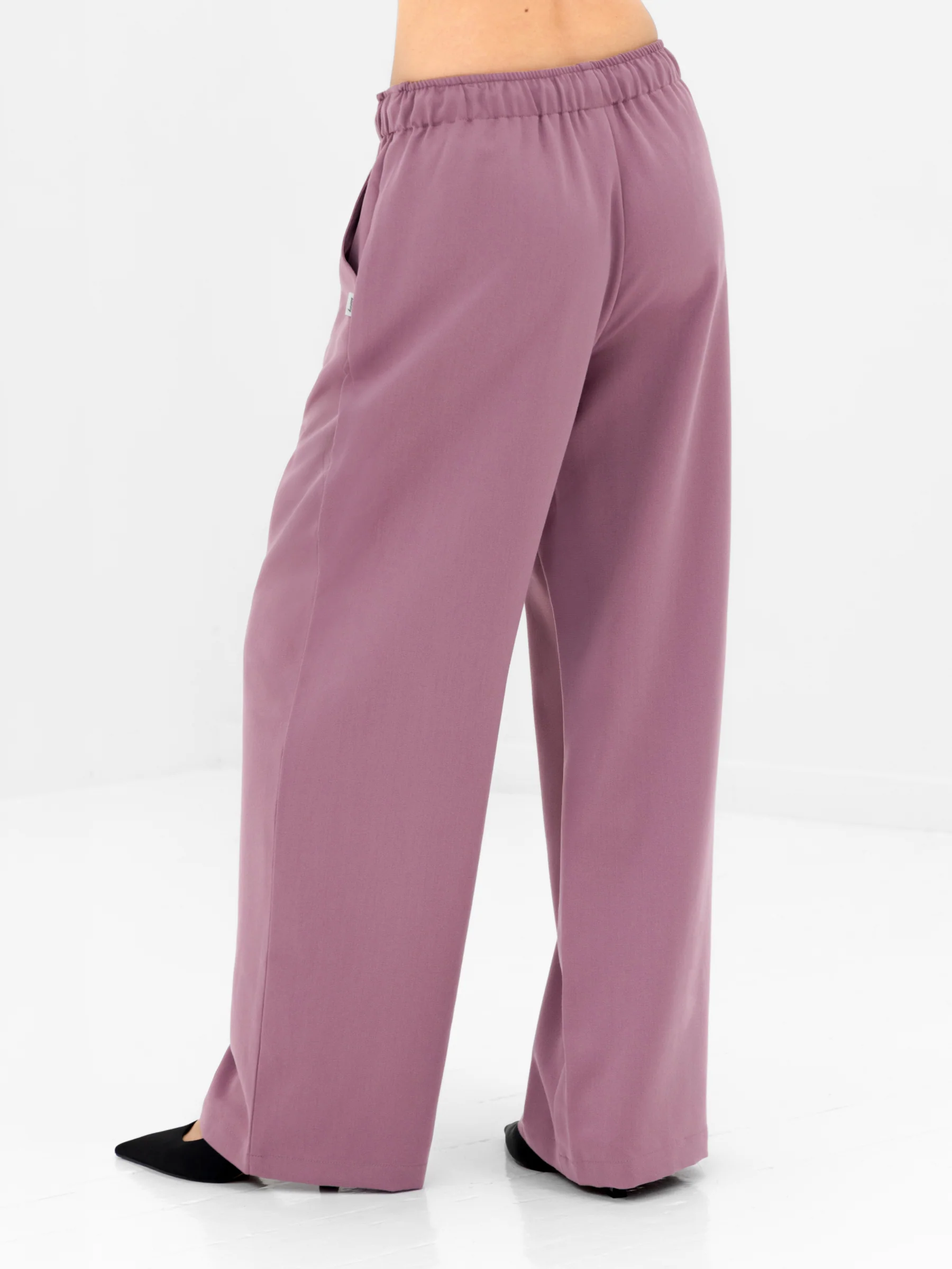 Eden Elasticated Trousers - Dusty Rose - Image 2