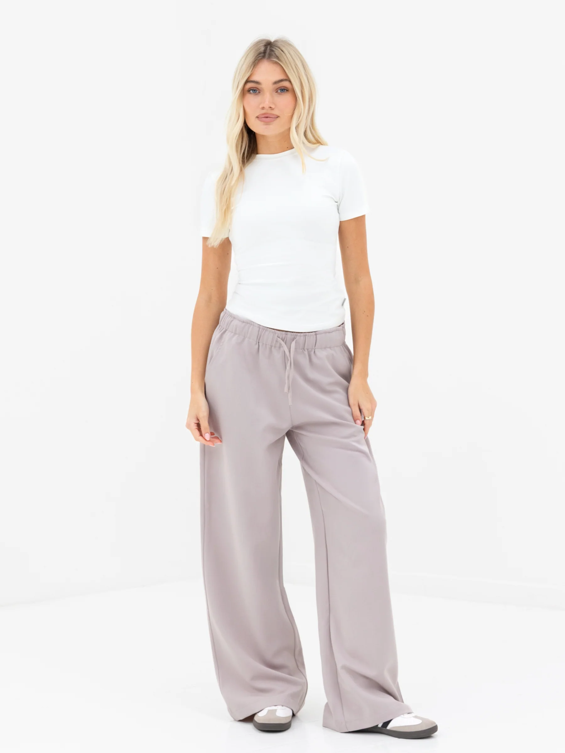 Eden Elasticated Trousers - Pebble - Image 3