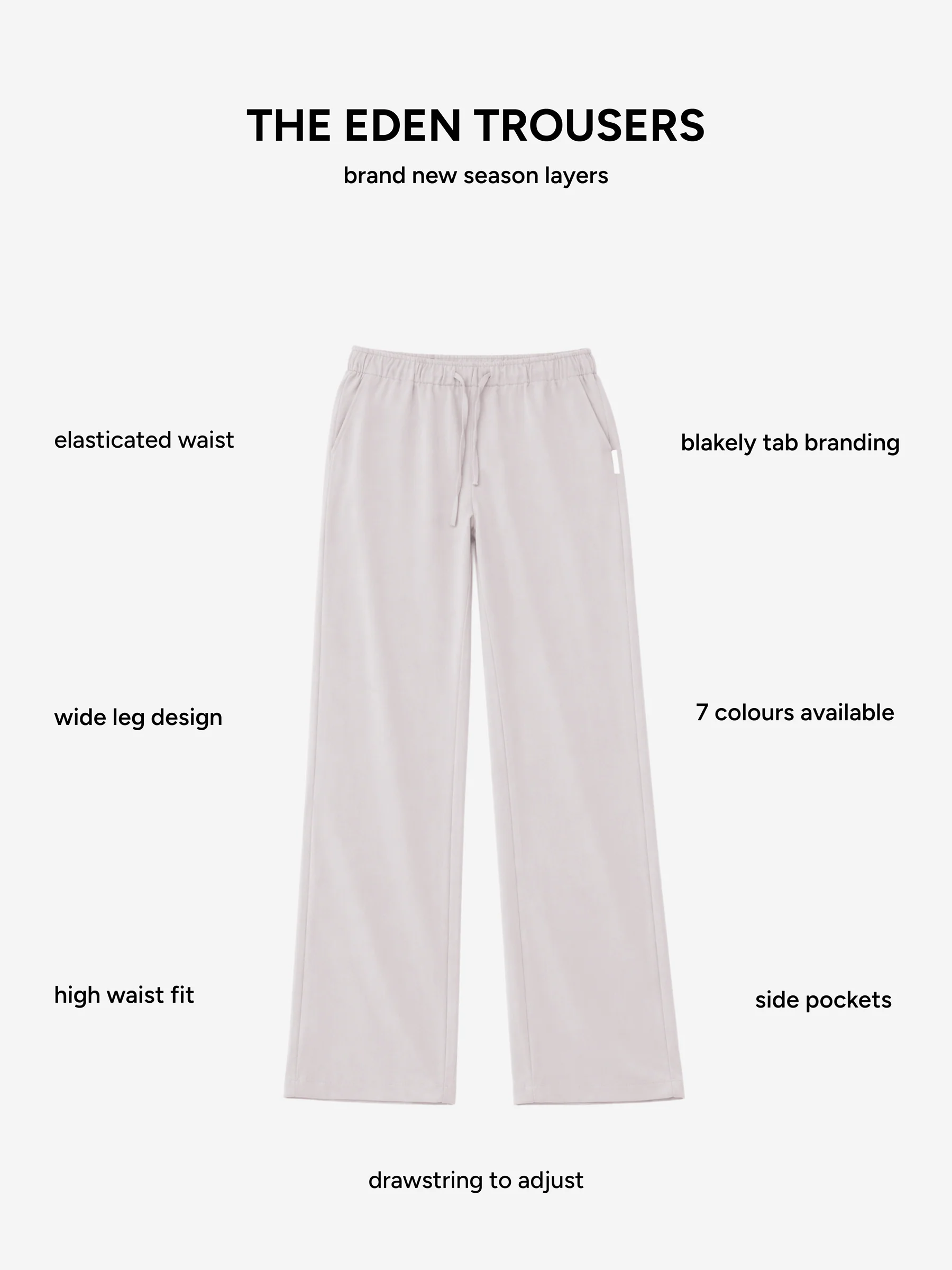 Eden Elasticated Trousers - Pebble - Image 5