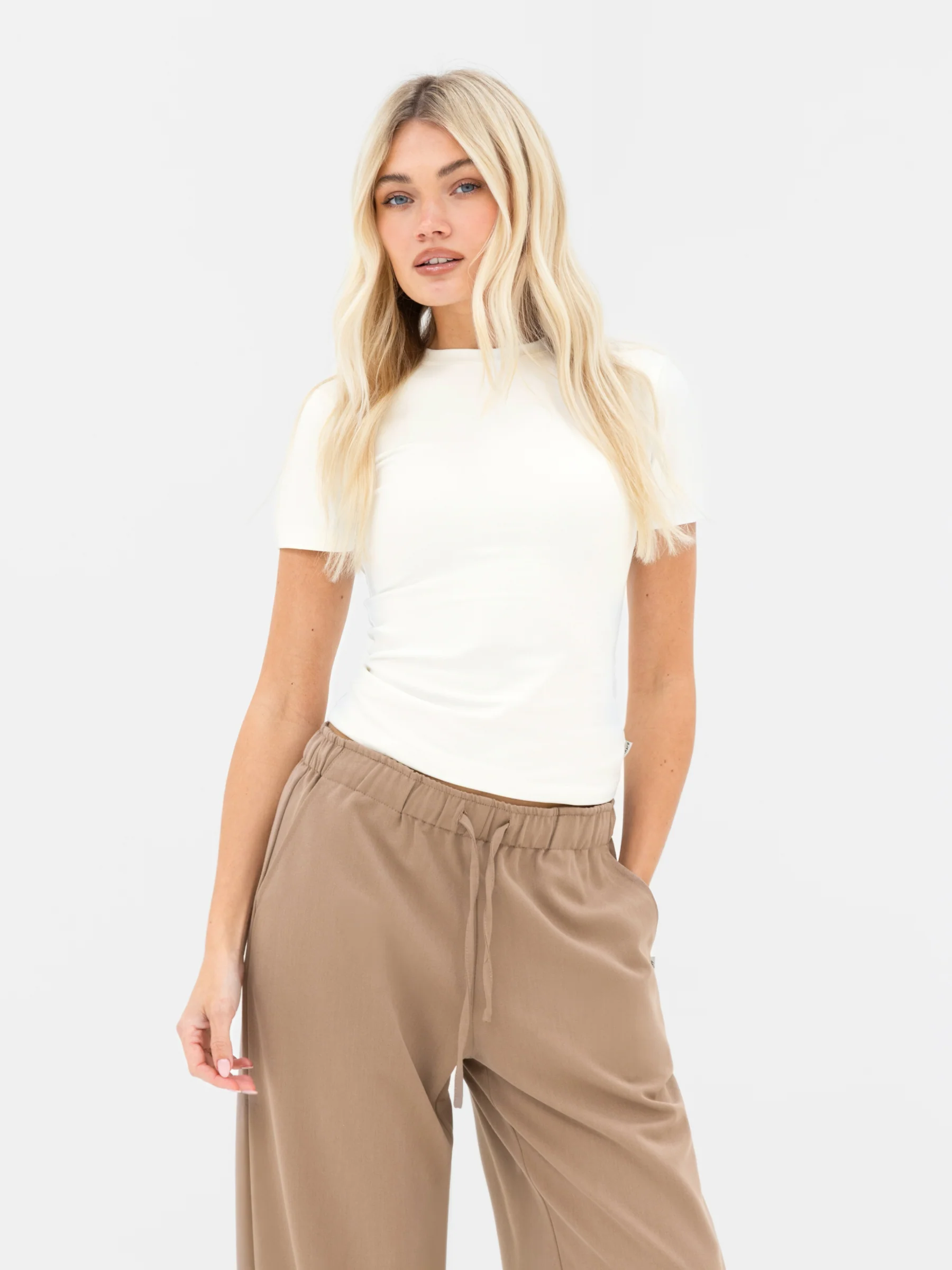 Eden Elasticated Trousers - Tan - Image 3