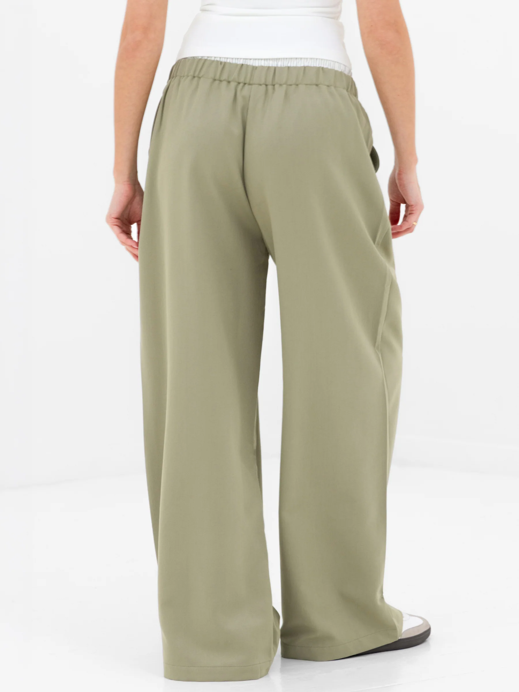 Eden Elasticated Trousers - Warm Olive - Image 2