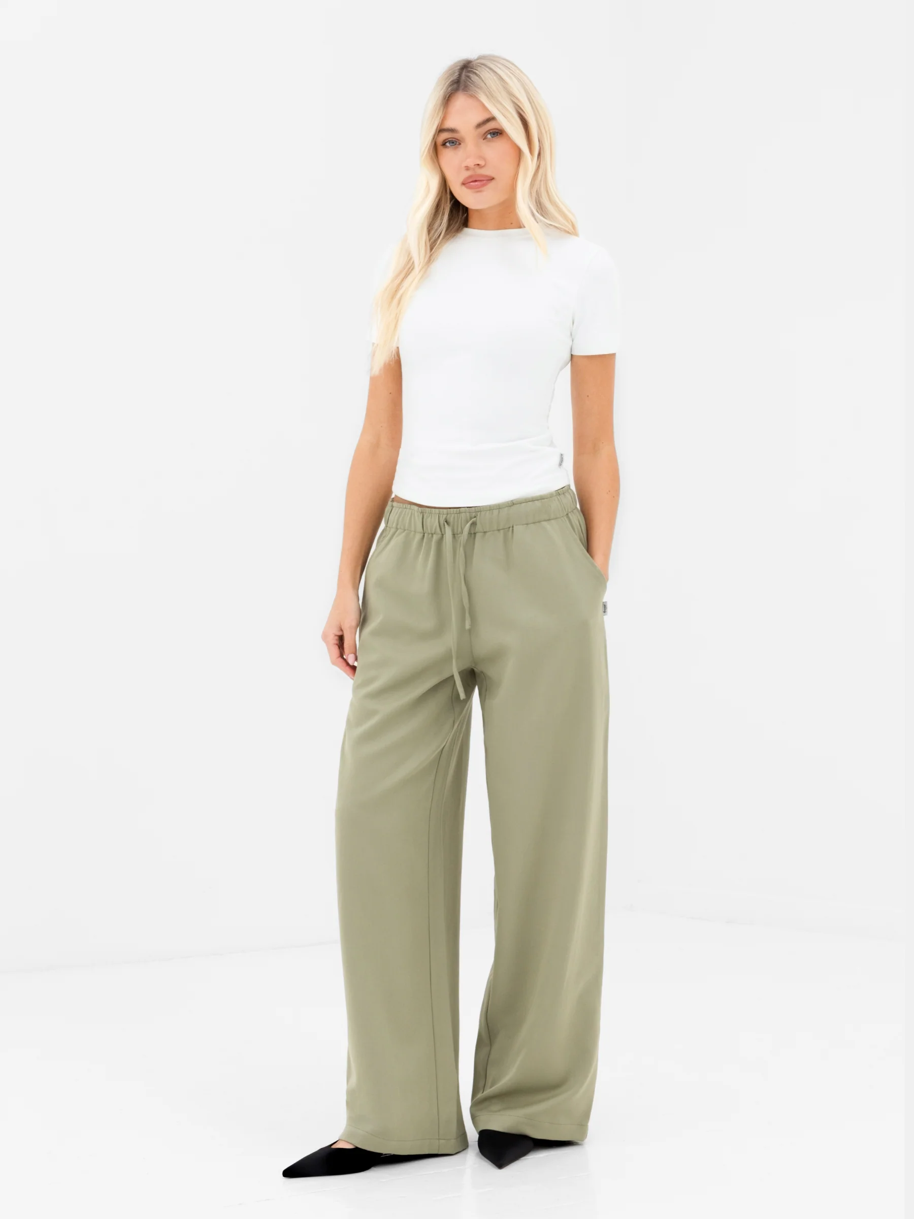 Eden Elasticated Trousers - Warm Olive - Image 3