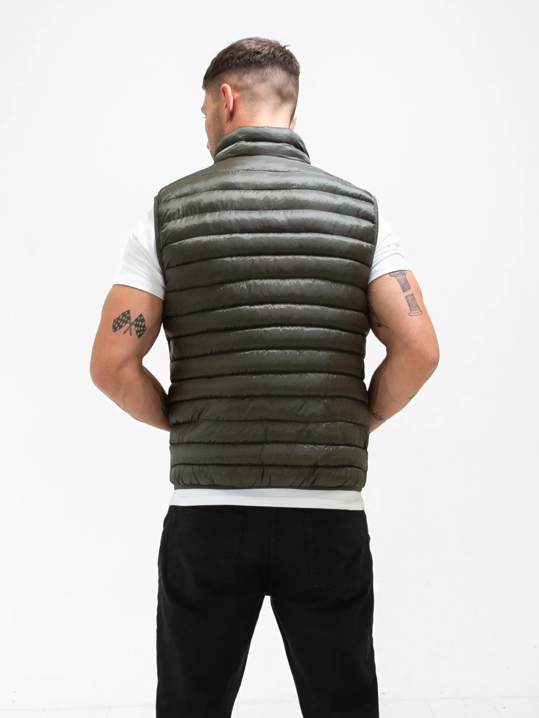 Ellis Lightweight Gilet - Dark Green - Image 4