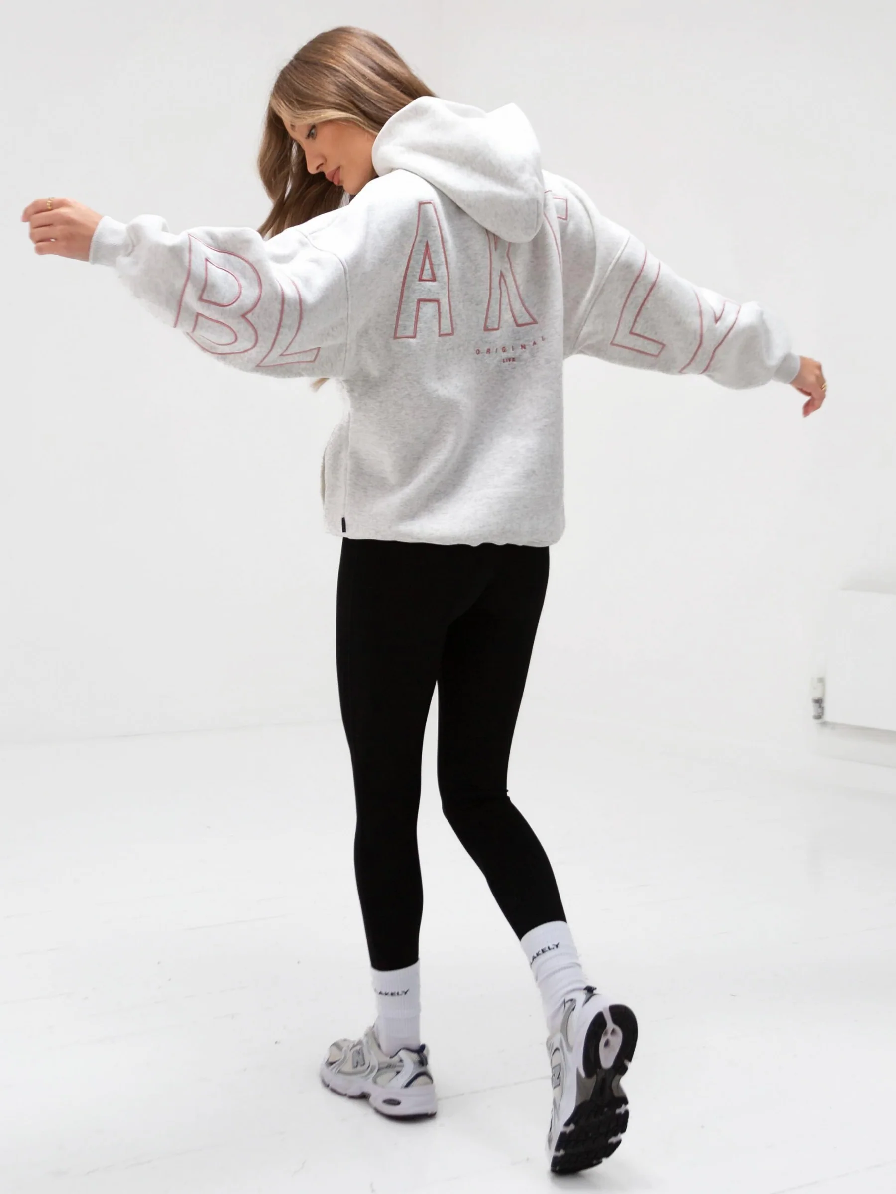 Embroidered Isabel Oversized Hoodie - Bubblegum Pink - Image 3