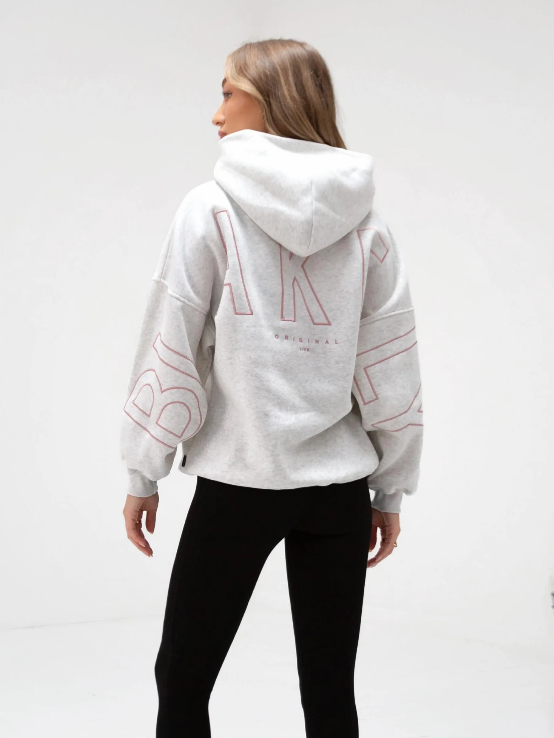 Embroidered Isabel Oversized Hoodie - Bubblegum Pink - Image 5