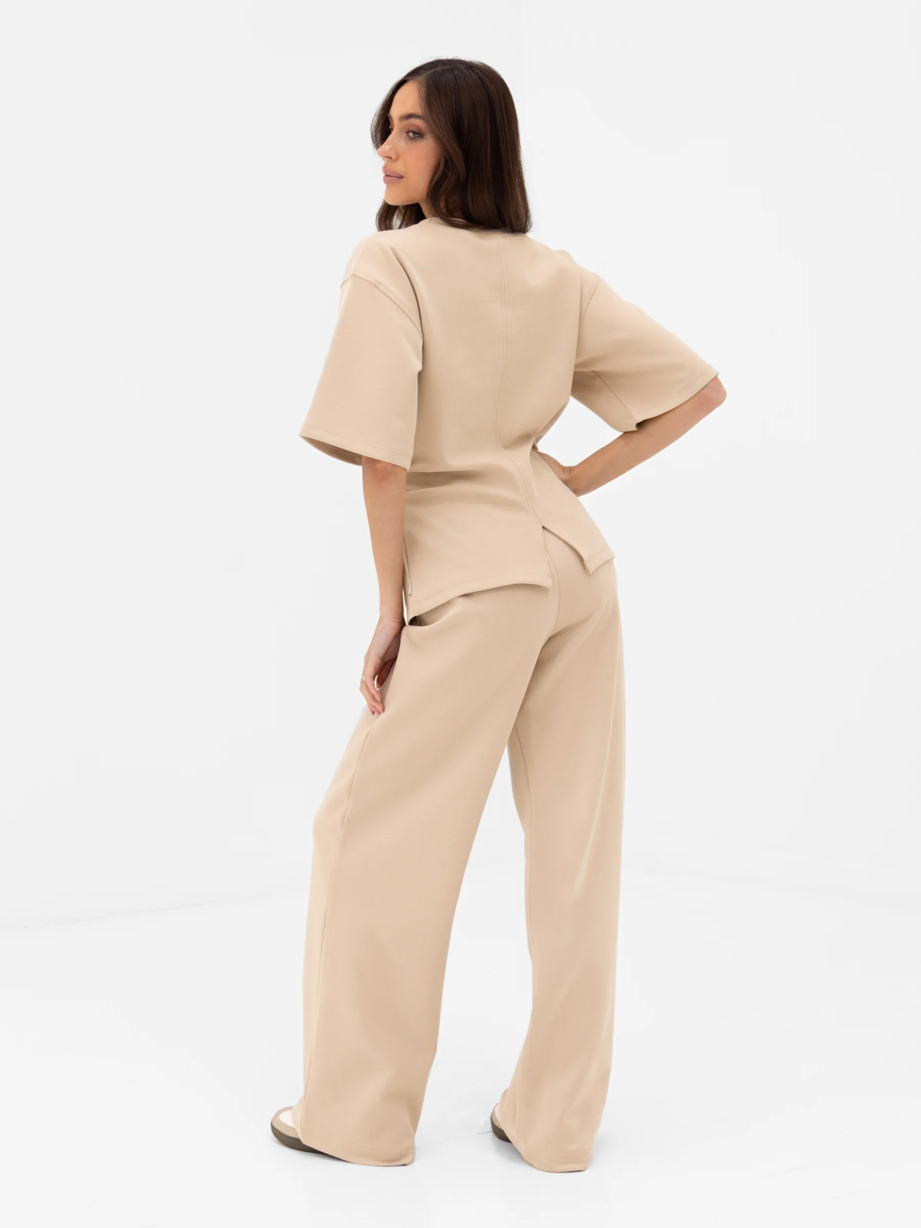 Emmy Cinched T-Shirt - Light Tan - Image 6