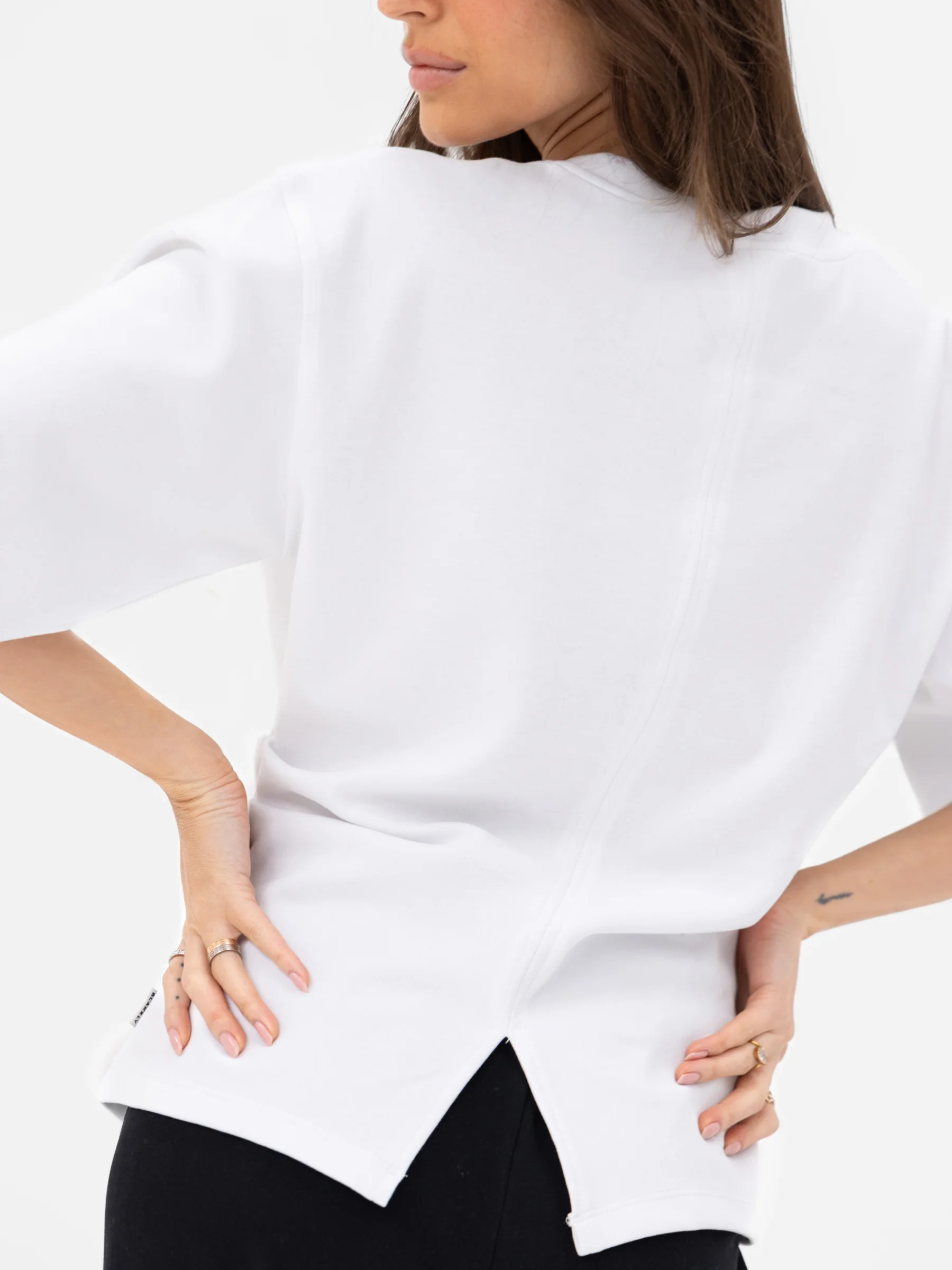 Emmy Cinched T-Shirt - Soft White - Image 2