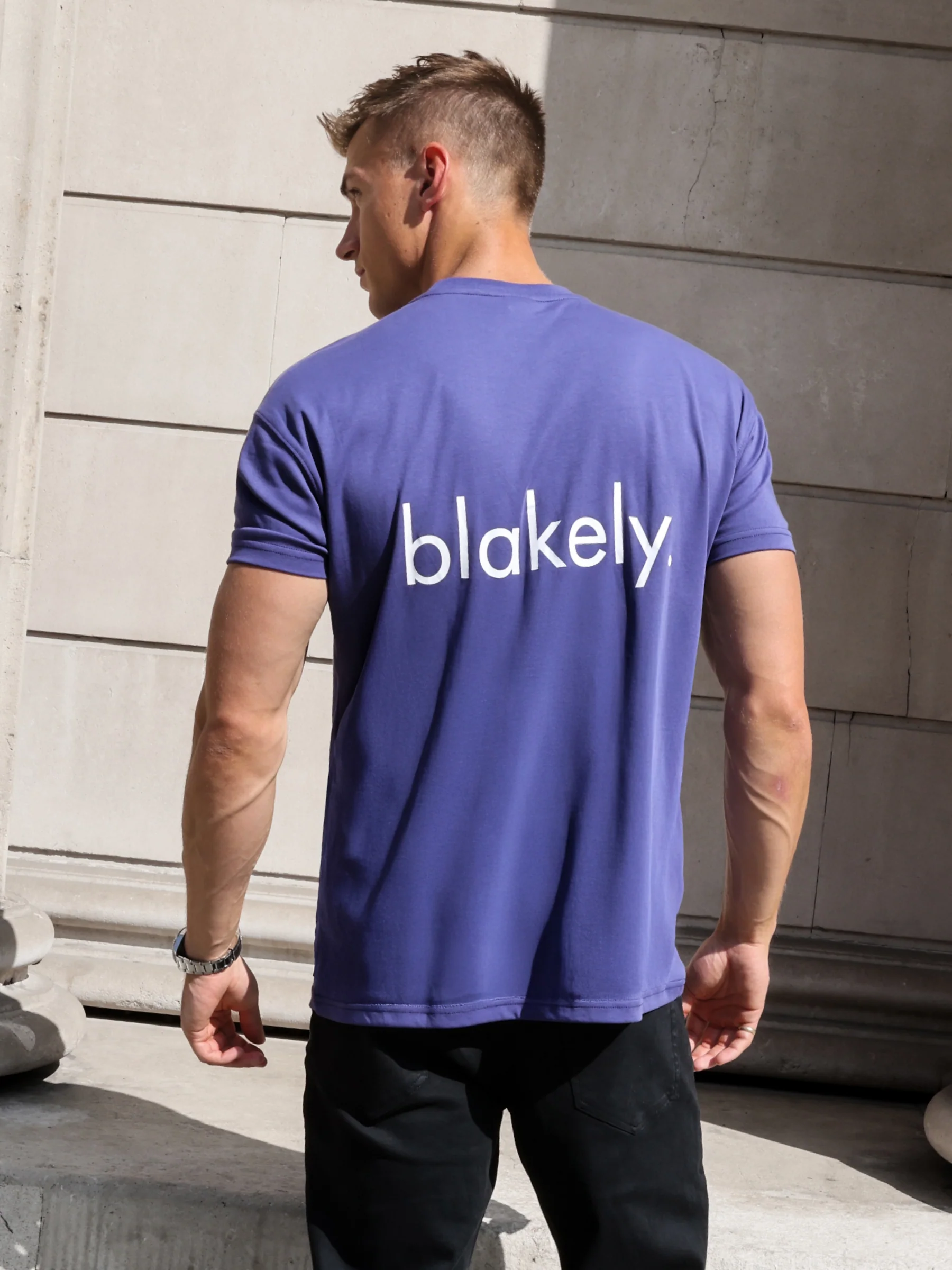 Enzo Relaxed T-Shirt - Bold Purple - Image 5