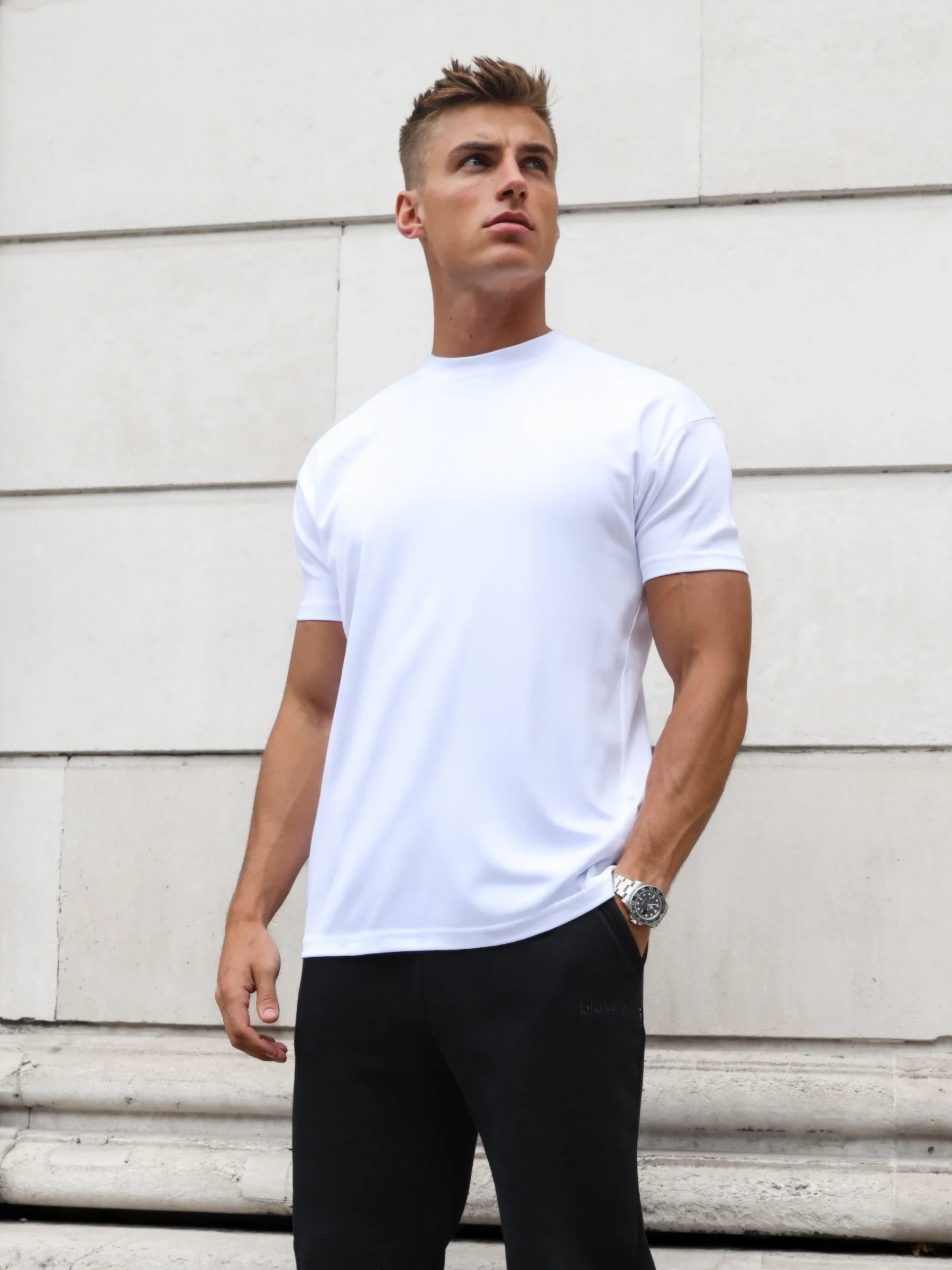 Enzo Relaxed T-Shirt - White & Black - Image 2