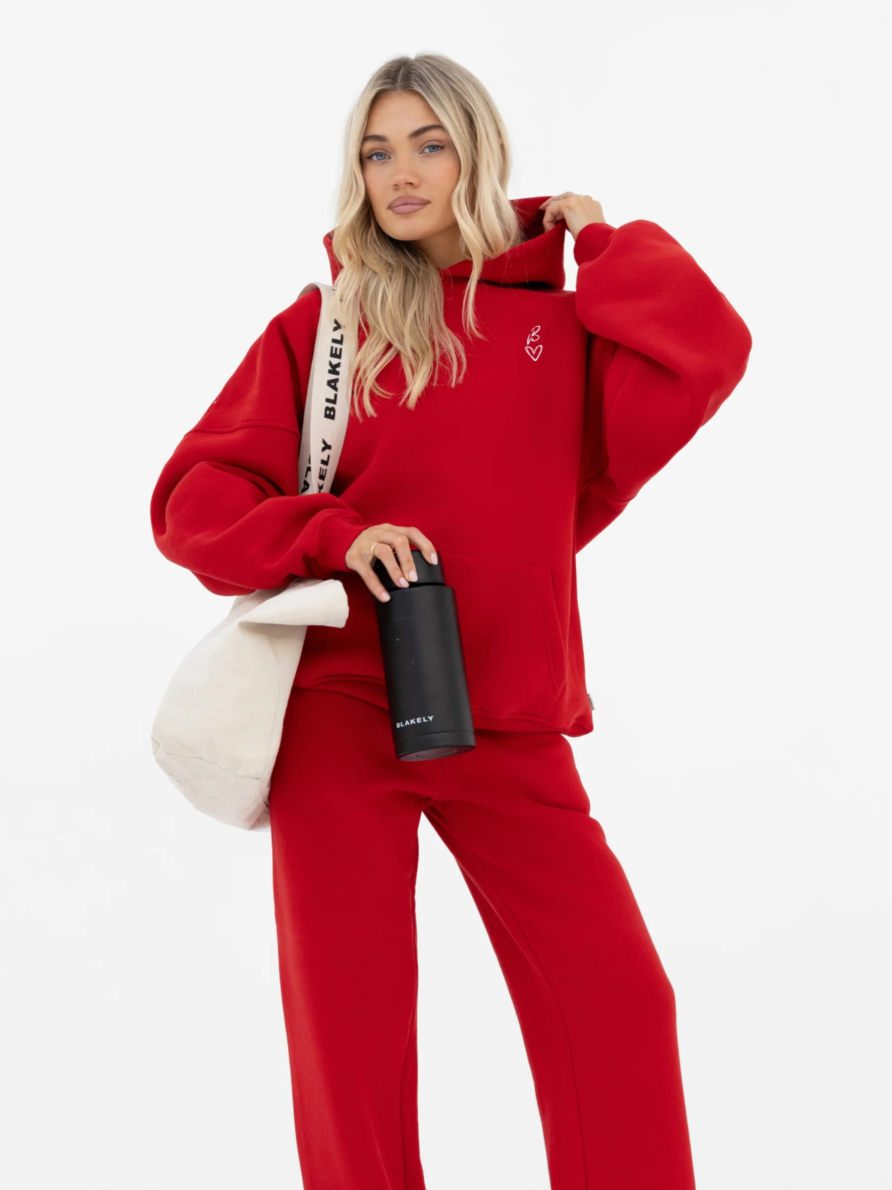 Esme Oversized Hoodie - Hot Red - Image 5