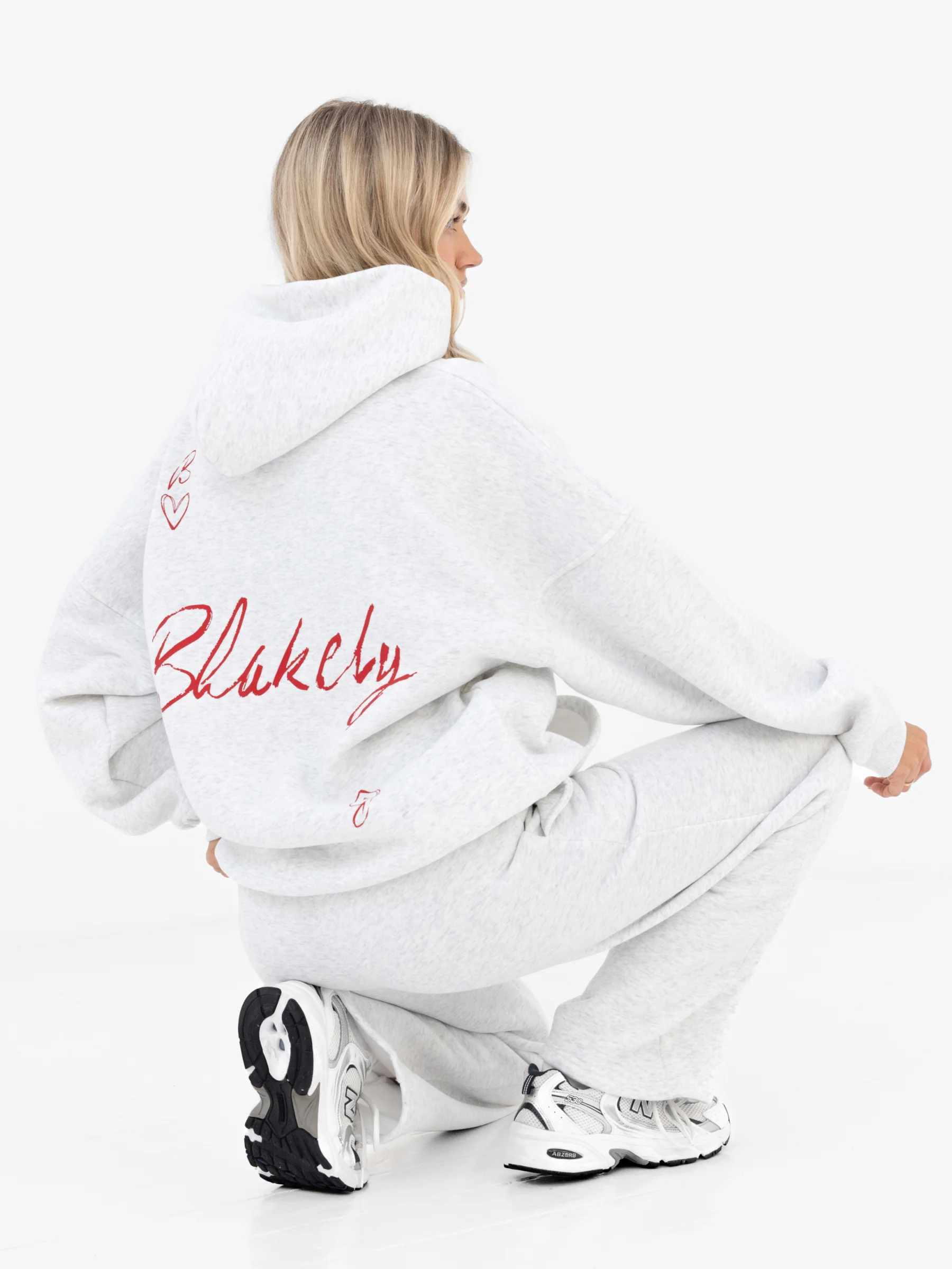 Esme Oversized Hoodie - Marl White - Image 5