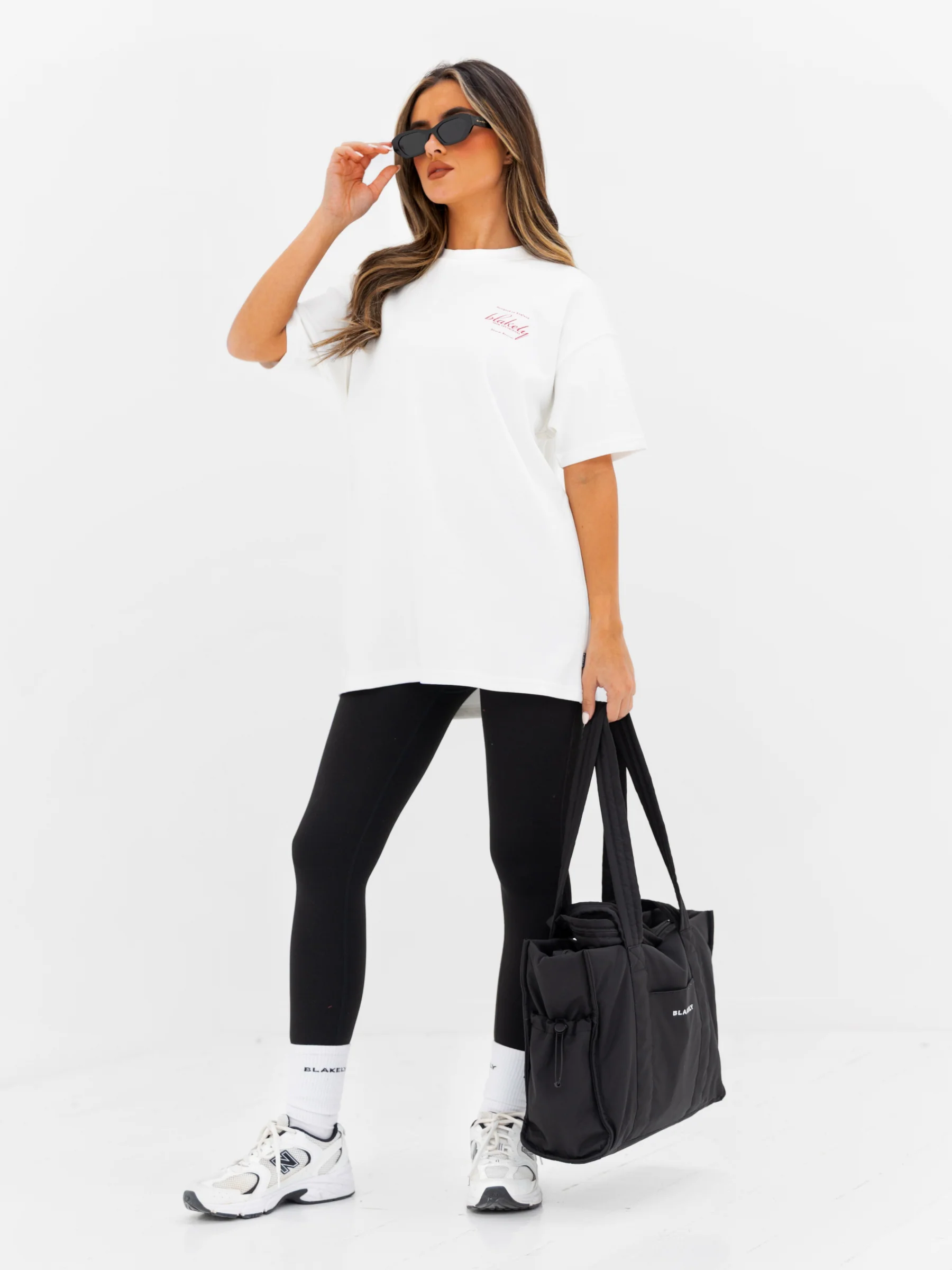 Georgia Oversized Script T-Shirt - Flat White - Image 3