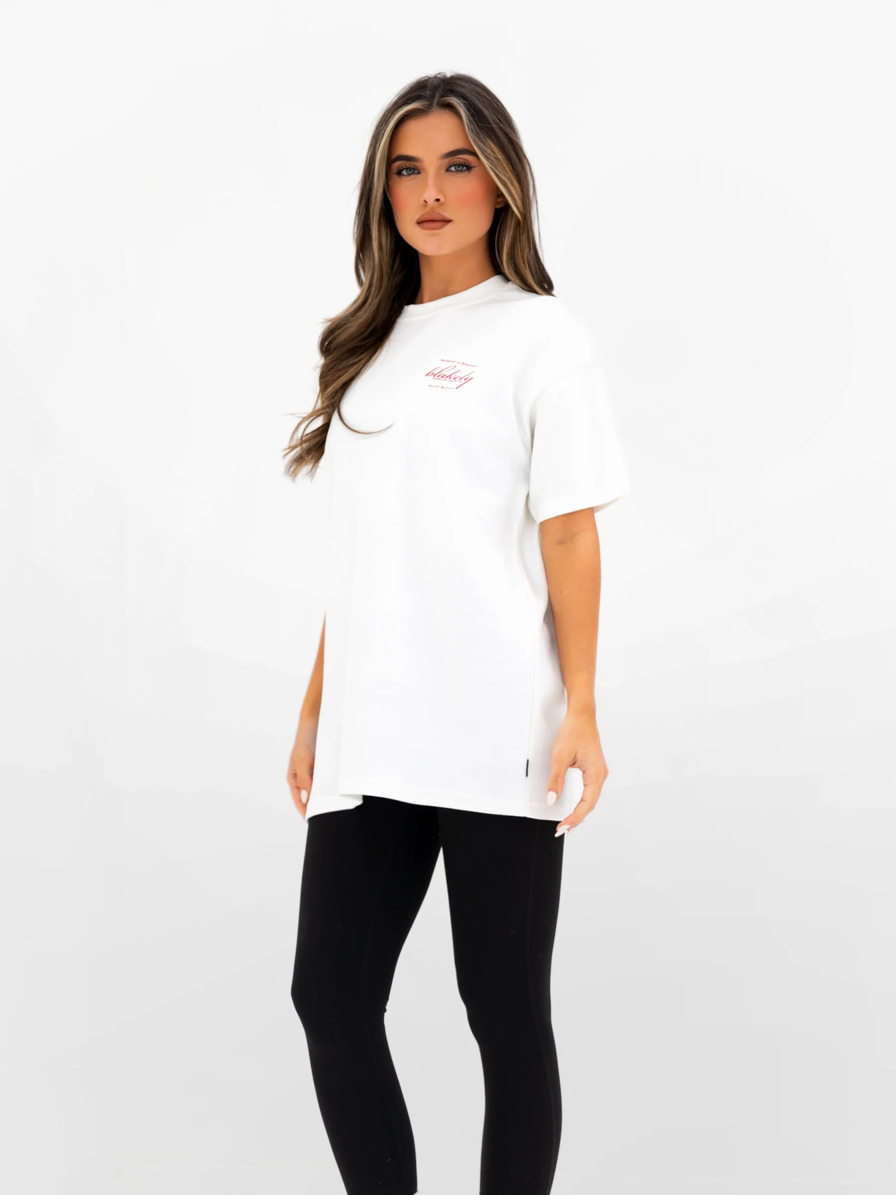 Georgia Oversized Script T-Shirt - Flat White - Image 6