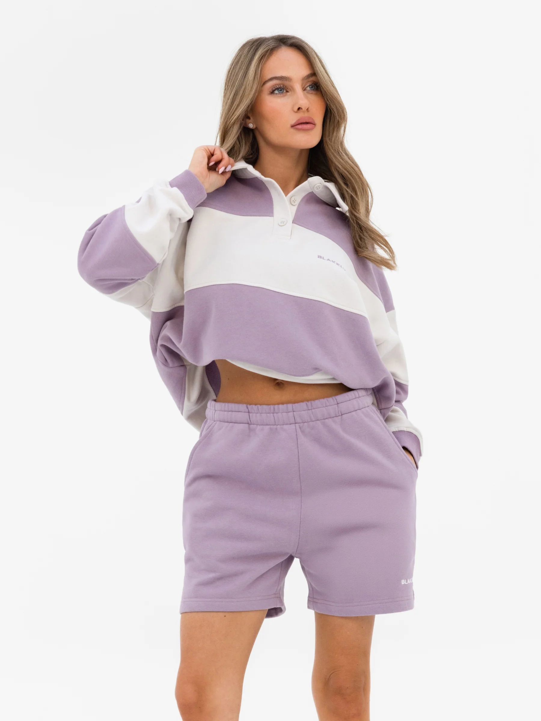 Harper Jogger Shorts - Lilac - Image 5