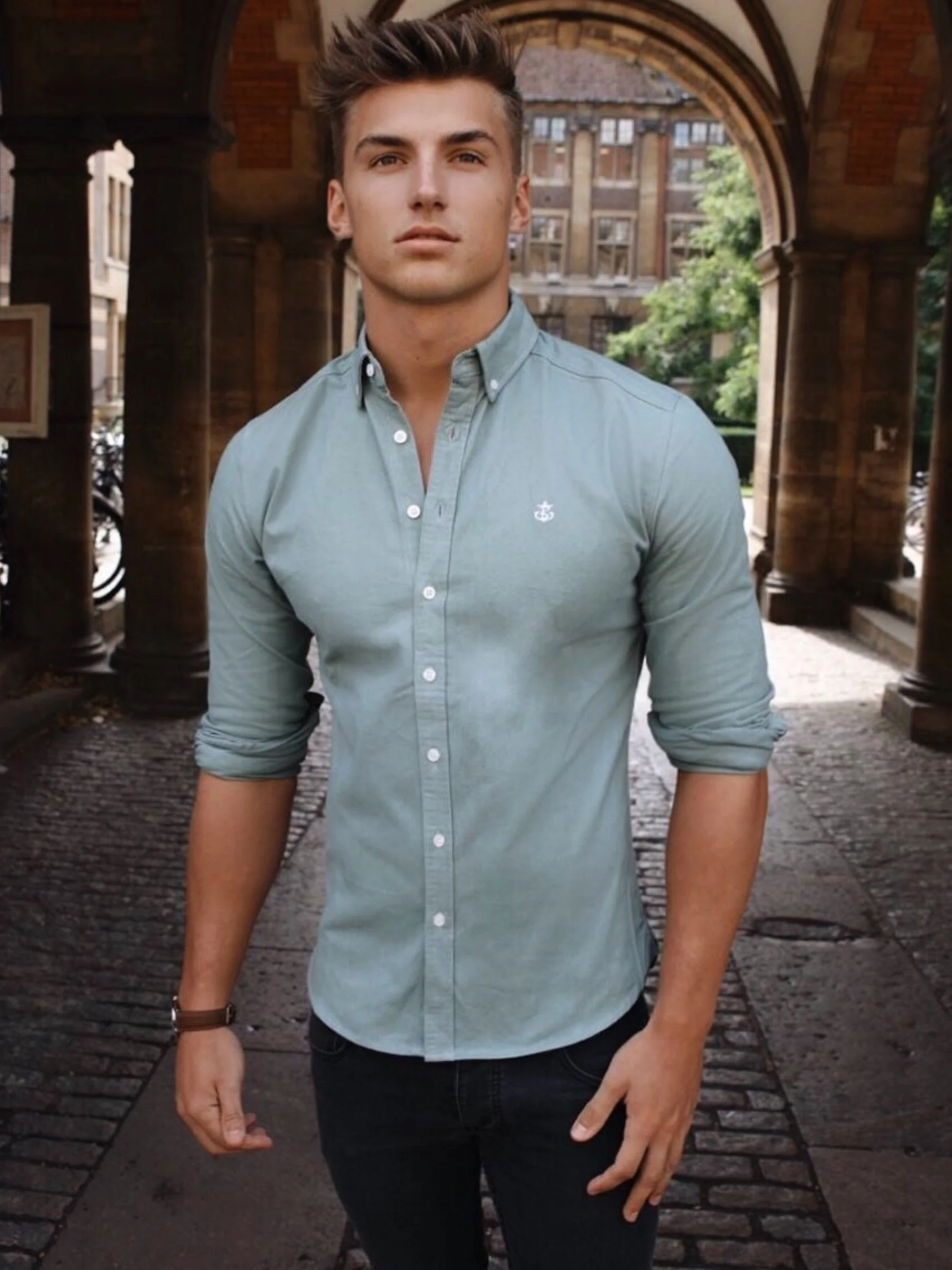Hunter Long Sleeve Shirt - Mint Green - Image 5