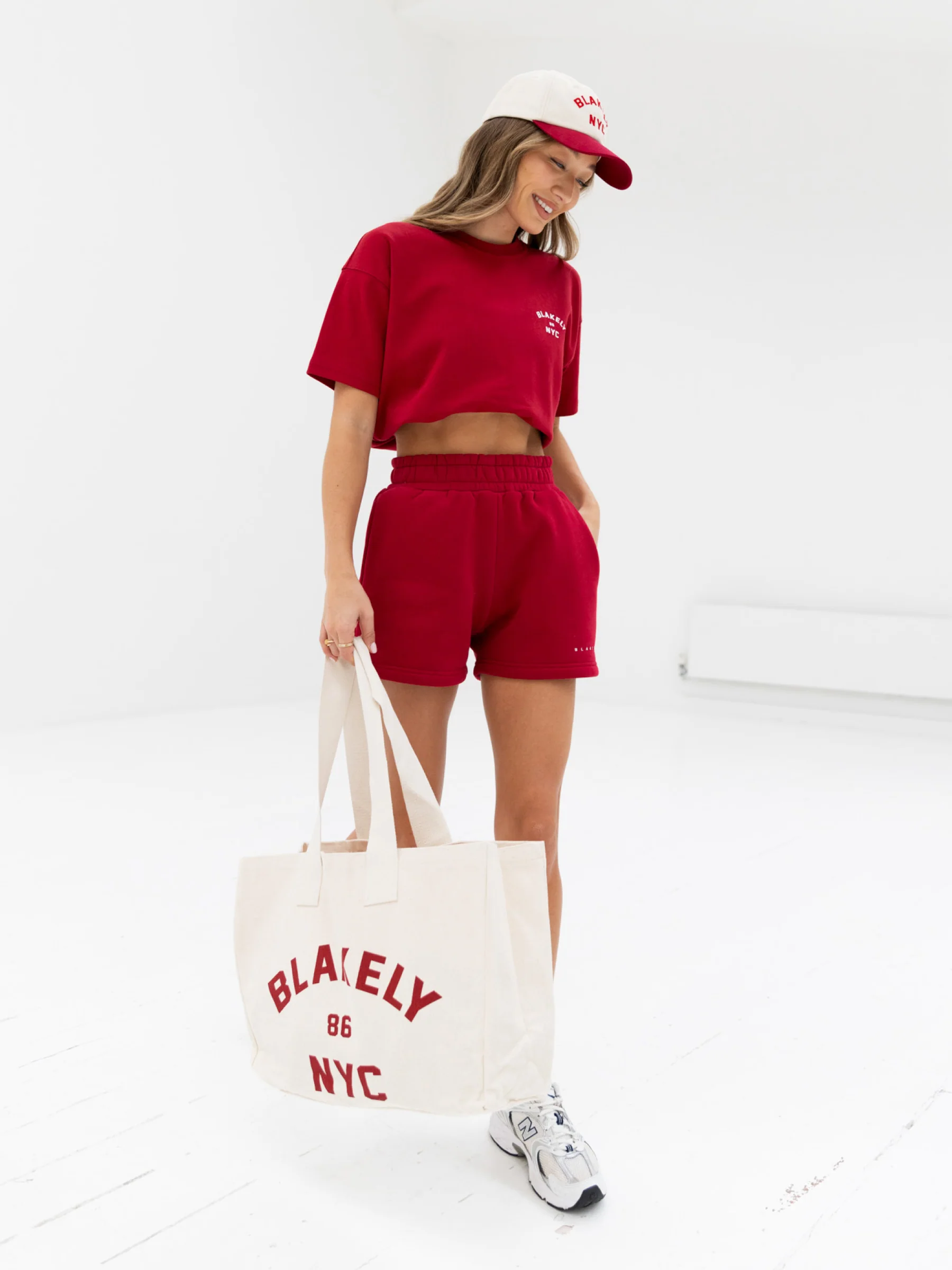 Isabel Jogger Shorts - Cherry Red - Image 5