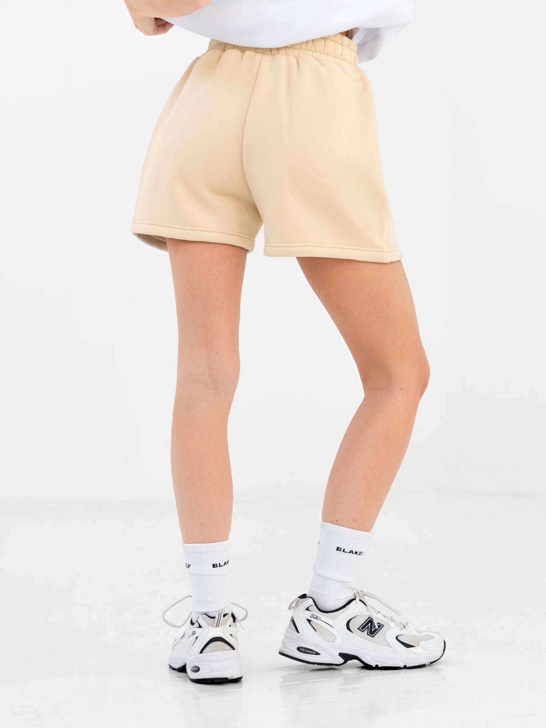 Isabel Jogger Shorts - Light Tan - Image 2