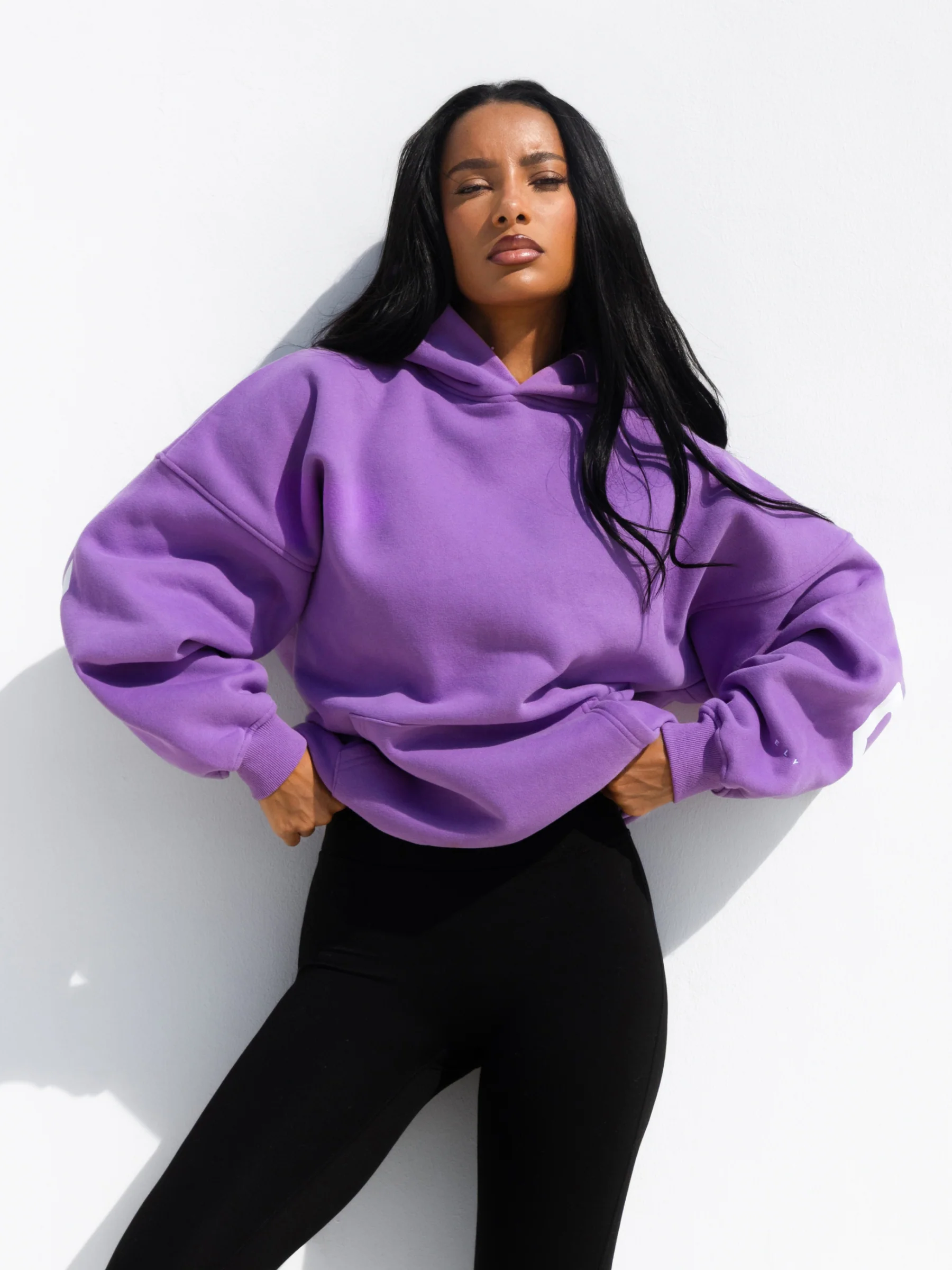 Isabel Oversized Hoodie - Bright Purple - Image 2