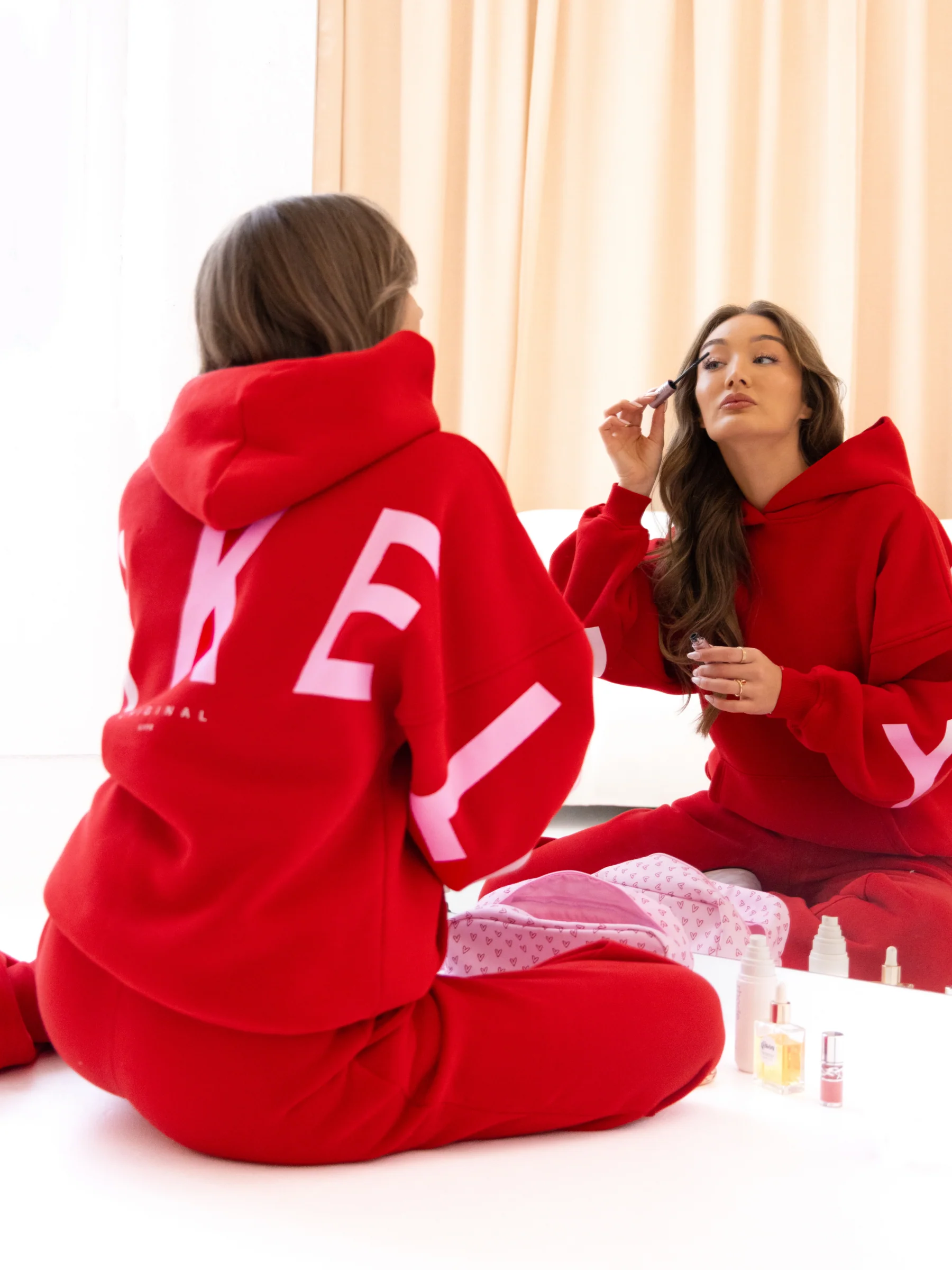 Isabel Oversized Hoodie - Hot Red - Image 4